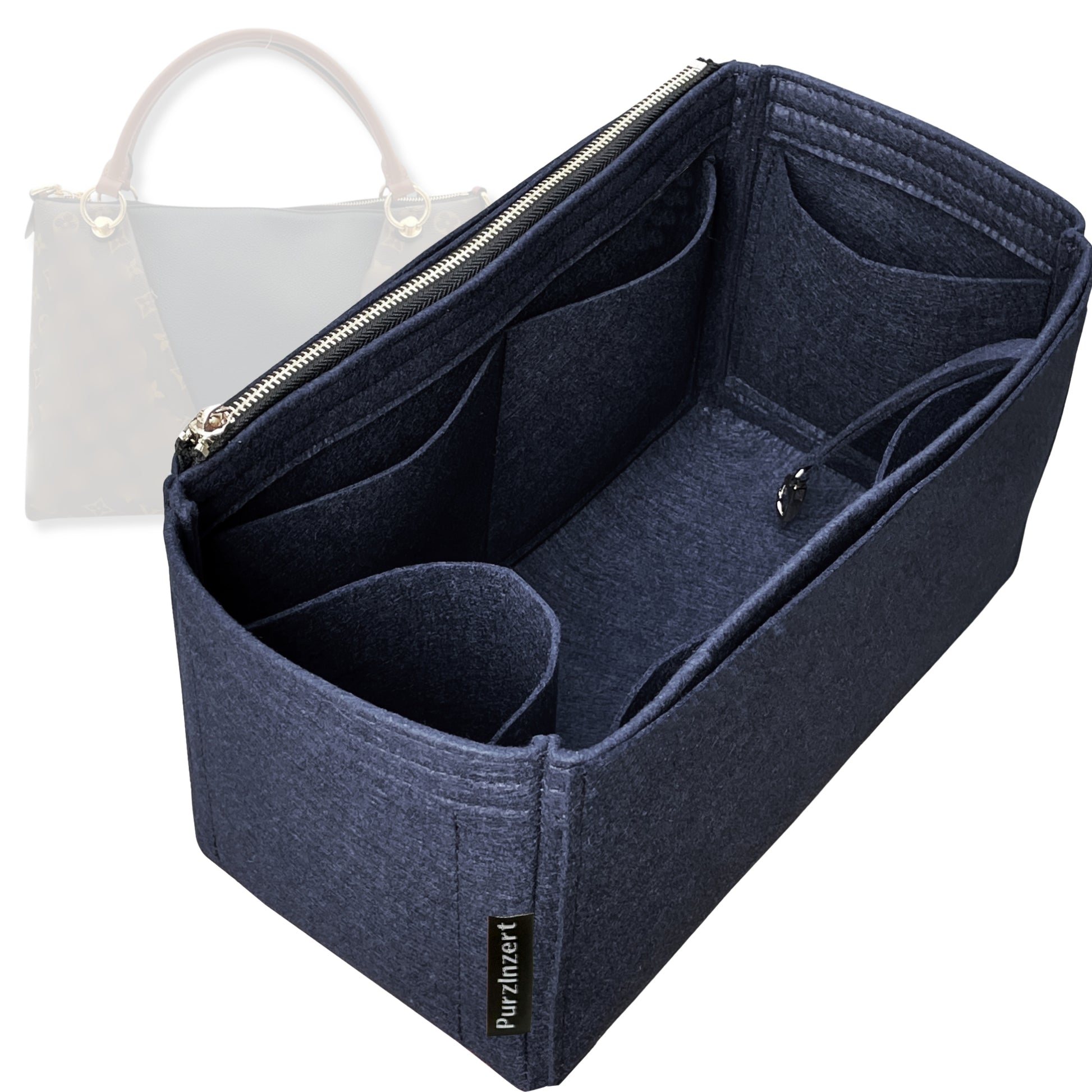 Bag Insert for (LV, V Tote MM (Medium)) Organizer Tote Purse Organiser Liner Shaper [Premium Felt Material]