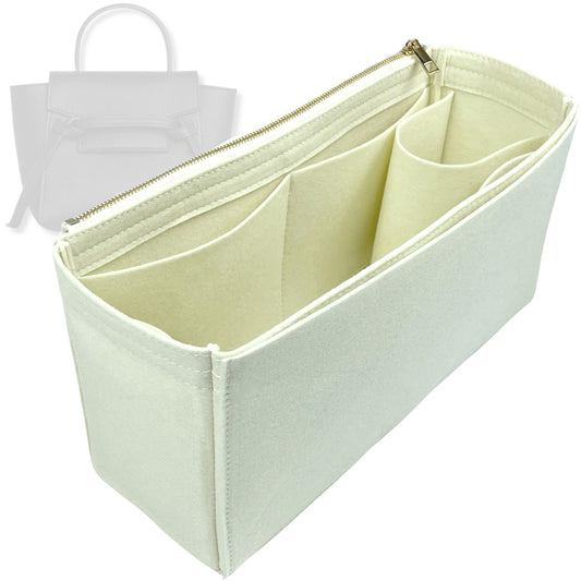 Bag Insert for (Celine, Nano Belt) Organizer Tote Purse Organiser Liner Shaper [Premium Felt Material]