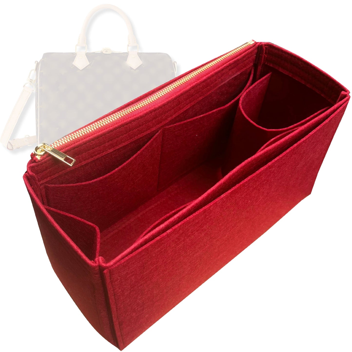 Bag Insert for (LV, Speedy 35) Organizer Tote Purse Organiser Liner Shaper [Premium Felt Material]
