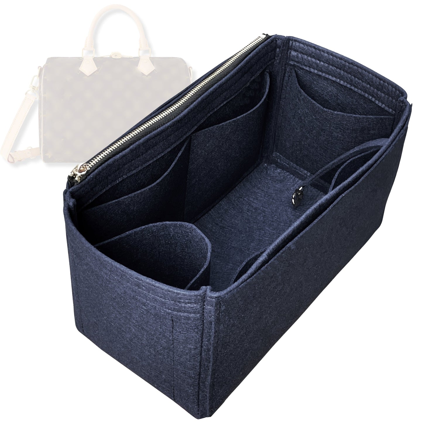 Bag Insert for (LV, Speedy 40) Organizer Tote Purse Organiser Liner Shaper [Premium Felt Material]
