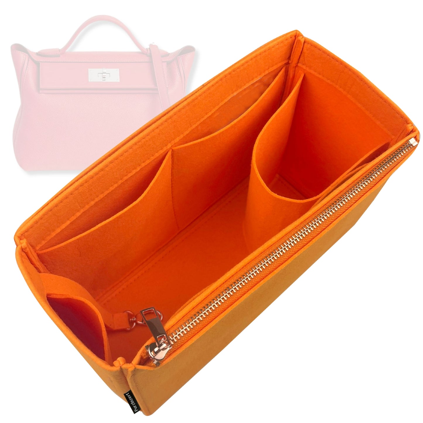 Bag Insert for (Hermes, 24/24 29 Bag) Organizer Tote Purse Organiser Liner Shaper [Premium Felt Material]
