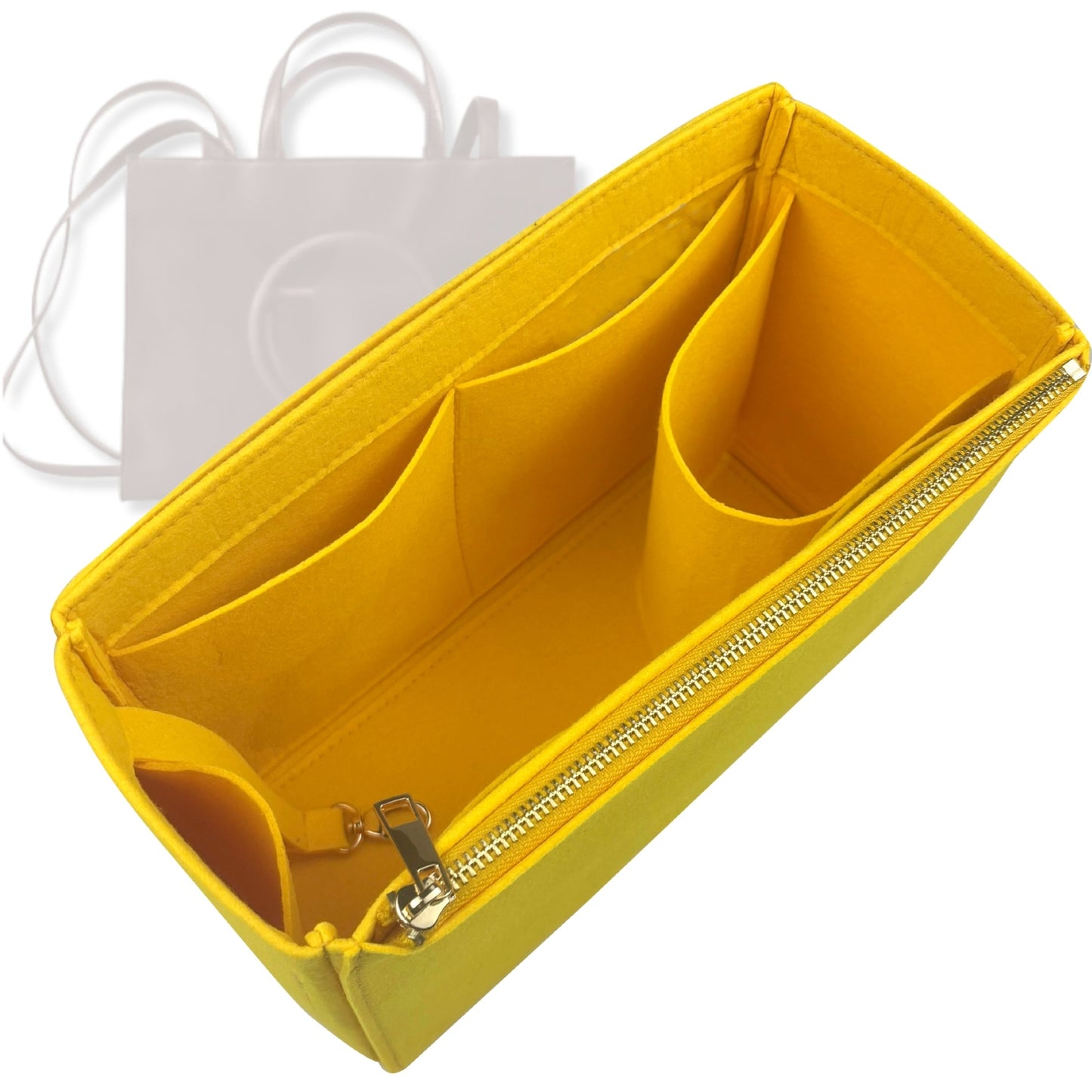 Bag Insert for (Telfar, Large Shopping Bag) Organizer Tote Purse Organiser Liner Shaper [Premium Felt Material]