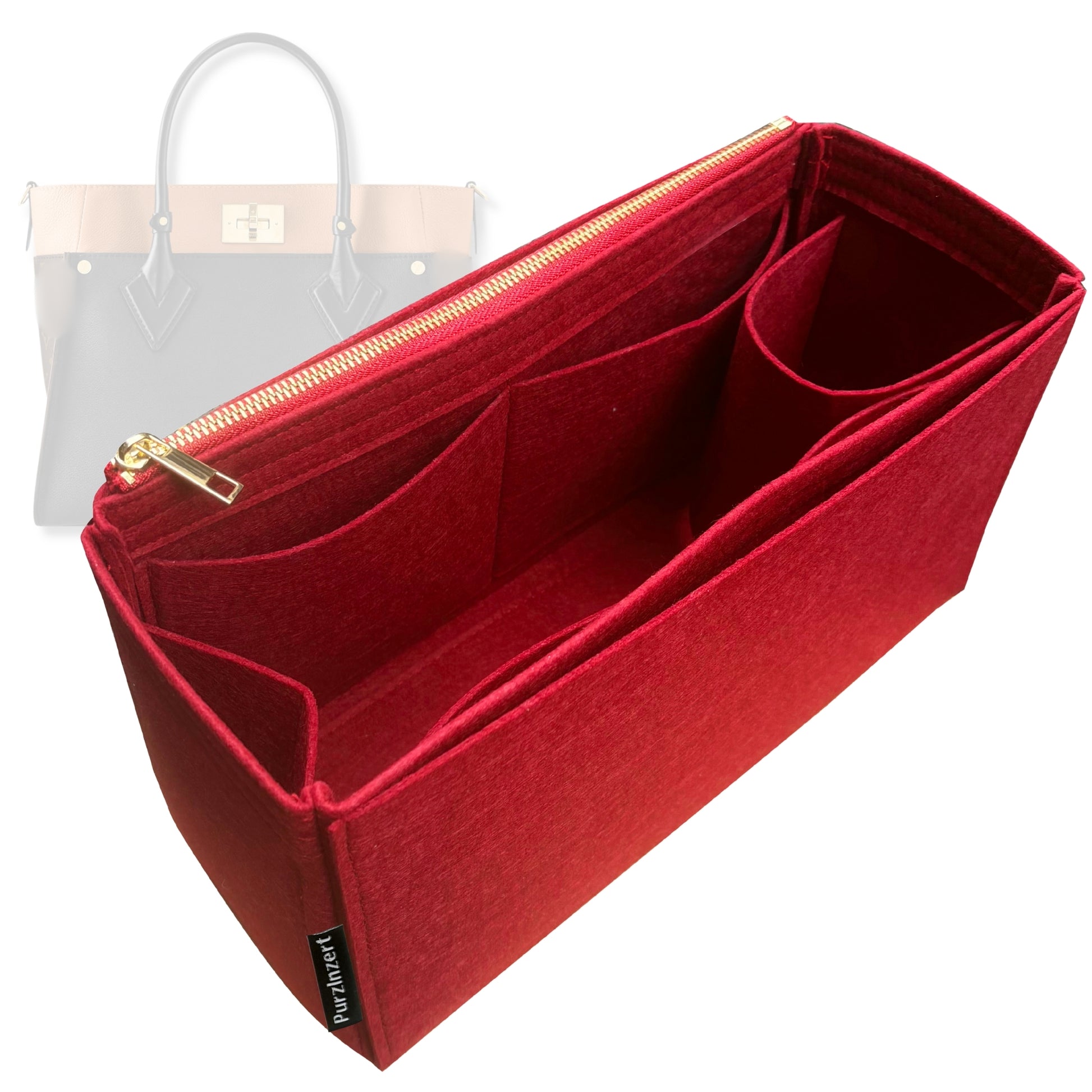 Bag Insert for (LV, On My Side GM (Large)) Organizer Tote Purse Organiser Liner Shaper [Premium Felt Material]