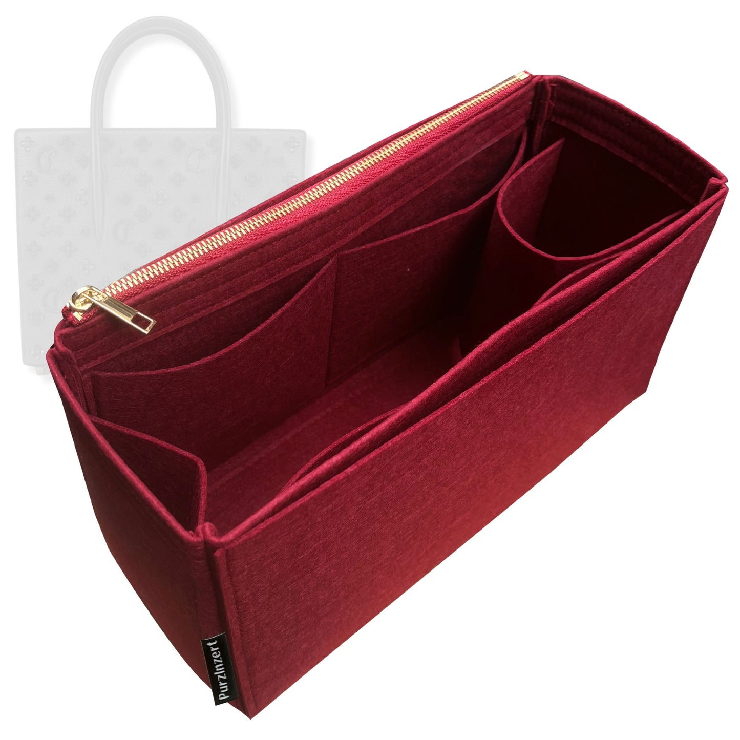 Bag Insert for (Christian Louboutin, Paloma Medium) Organizer Tote Purse Organiser Liner Shaper [Premium Felt Material]