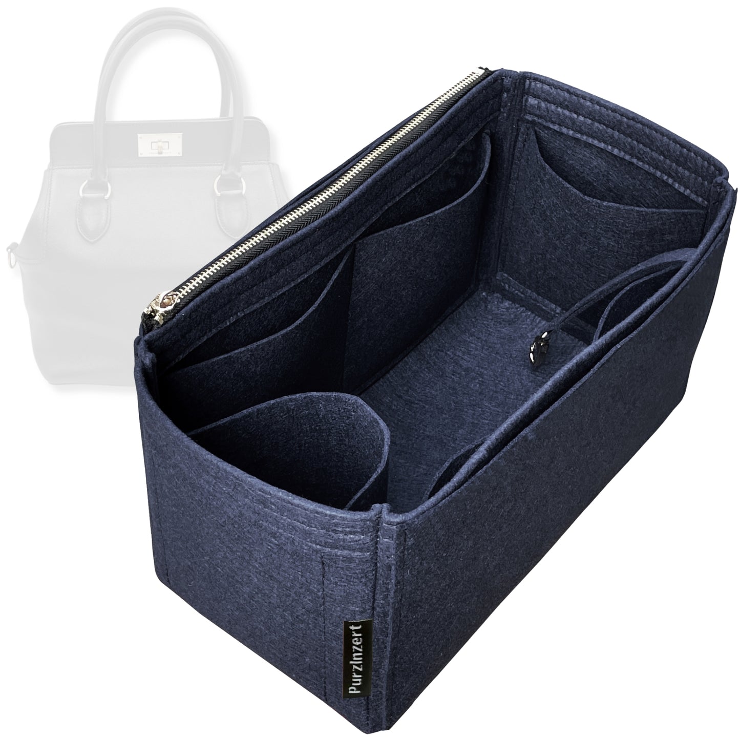 Bag Insert for (Hermes, Toolbox 26) Organizer Tote Purse Organiser Liner Shaper [Premium Felt Material]