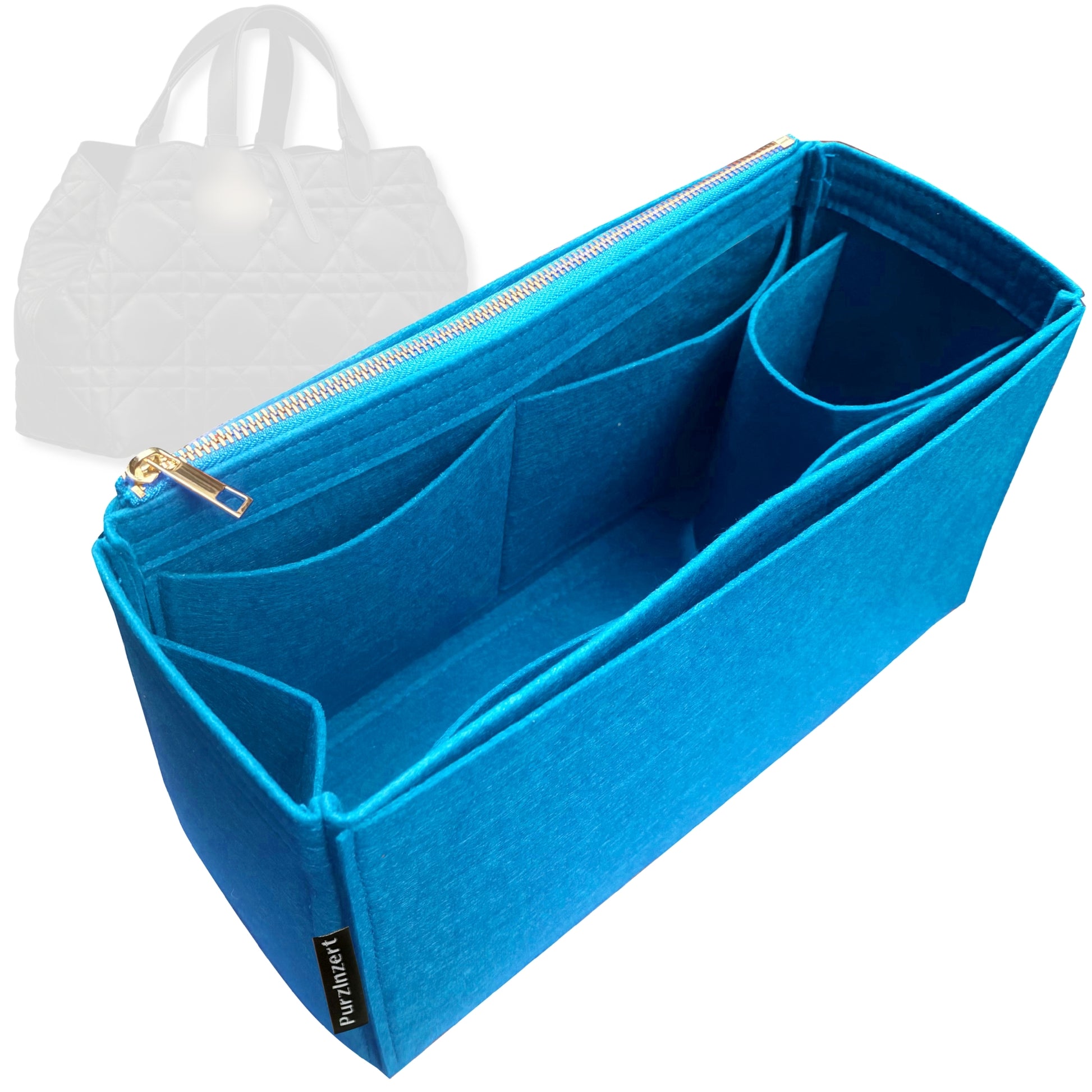 Bag Insert for (Dior, Medium Toujours Bag) Organizer Tote Purse Organiser Liner Shaper [Premium Felt Material]