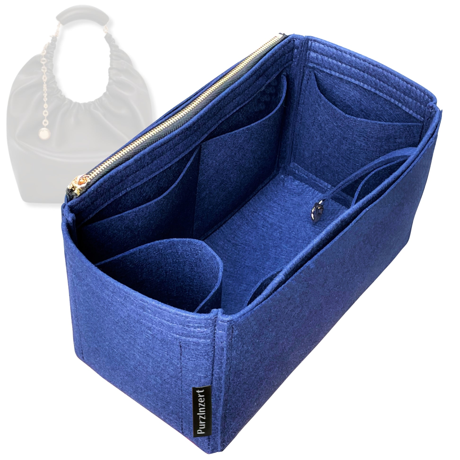 Bag Insert for (Loewe, Small Squeeze bag) Organizer Tote Purse Organiser Liner Shaper [Premium Felt Material]