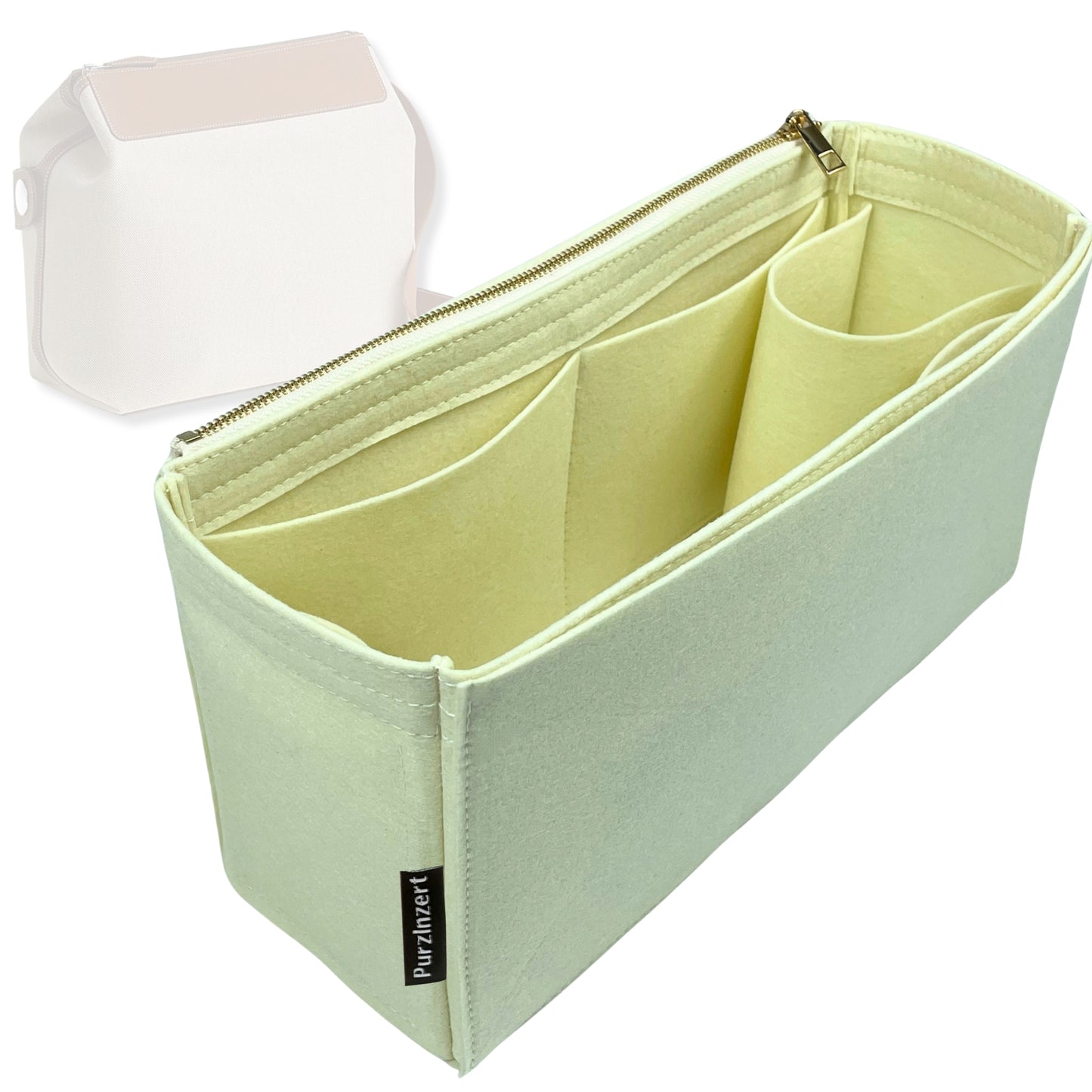 Bag Insert for (Hermes, R.M.S 12H bag) Organizer Tote Purse Organiser Liner Shaper [Premium Felt Material]