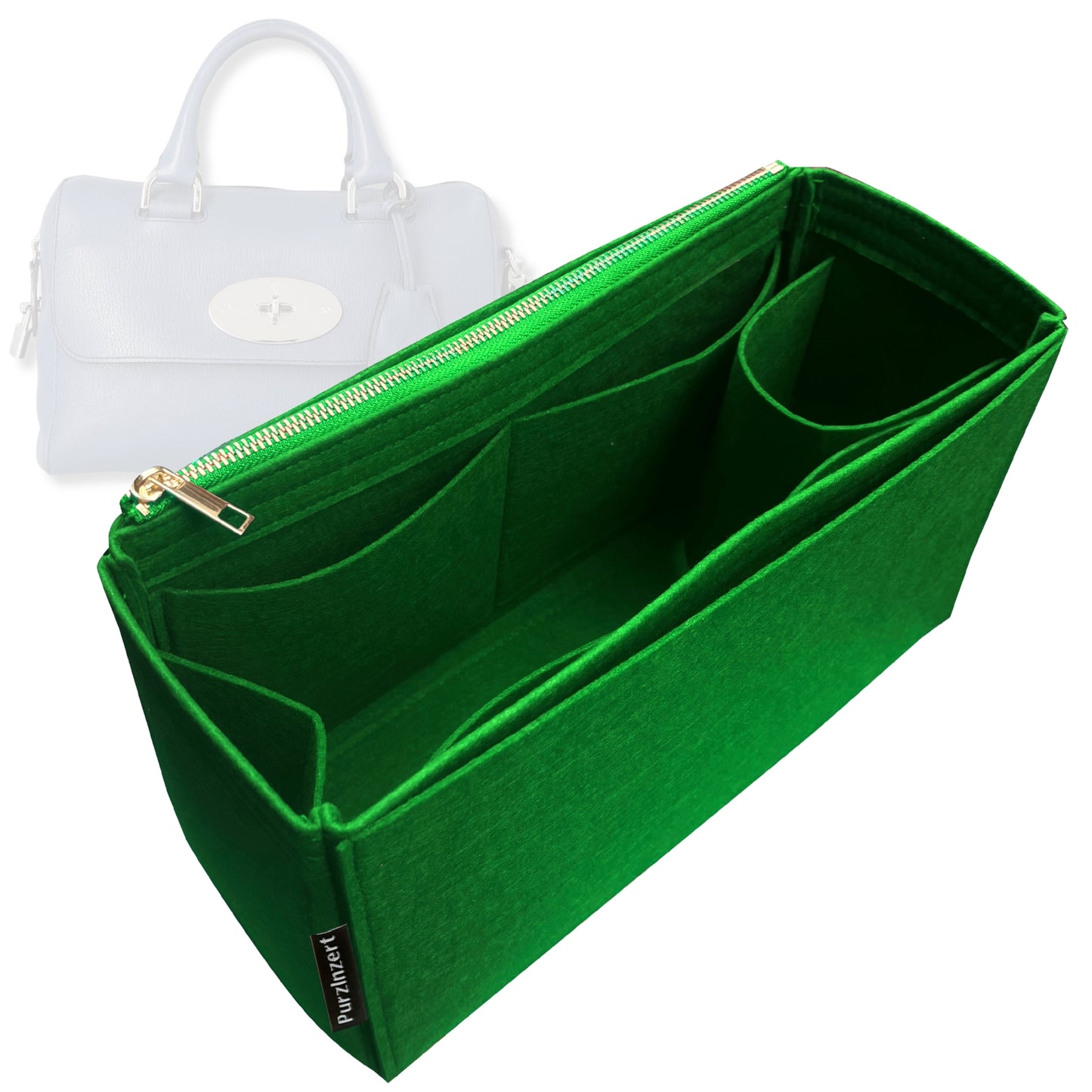 Bag Insert for (Mulberry, Del Rey Regular) Organizer Tote Purse Organiser Liner Shaper [Premium Felt Material]