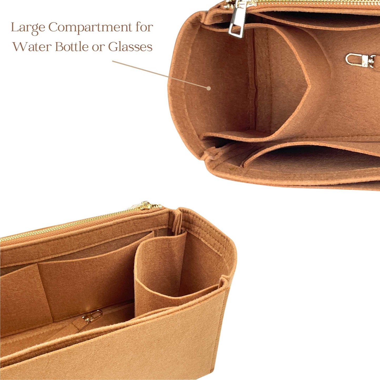 Bag Insert for (Coach, Rowan Mini Satchel) Organizer of Felt Fabric