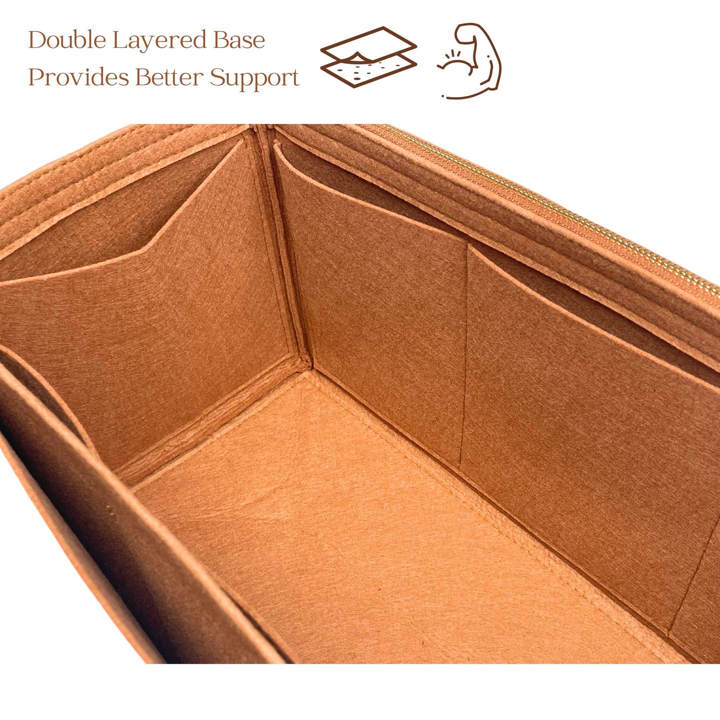 Bag Insert for (Goyard, Goyardine Boeing Duffle Bag 55) Organizer of Felt Fabric