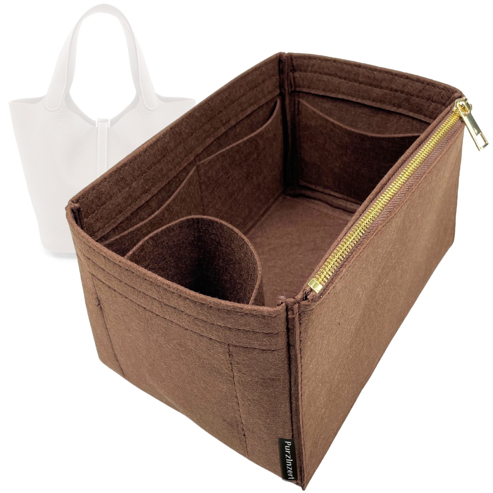 Bag Insert for (Hermes, Picotin 31) Organizer Tote Purse Organiser Liner Shaper [Premium Felt Material]