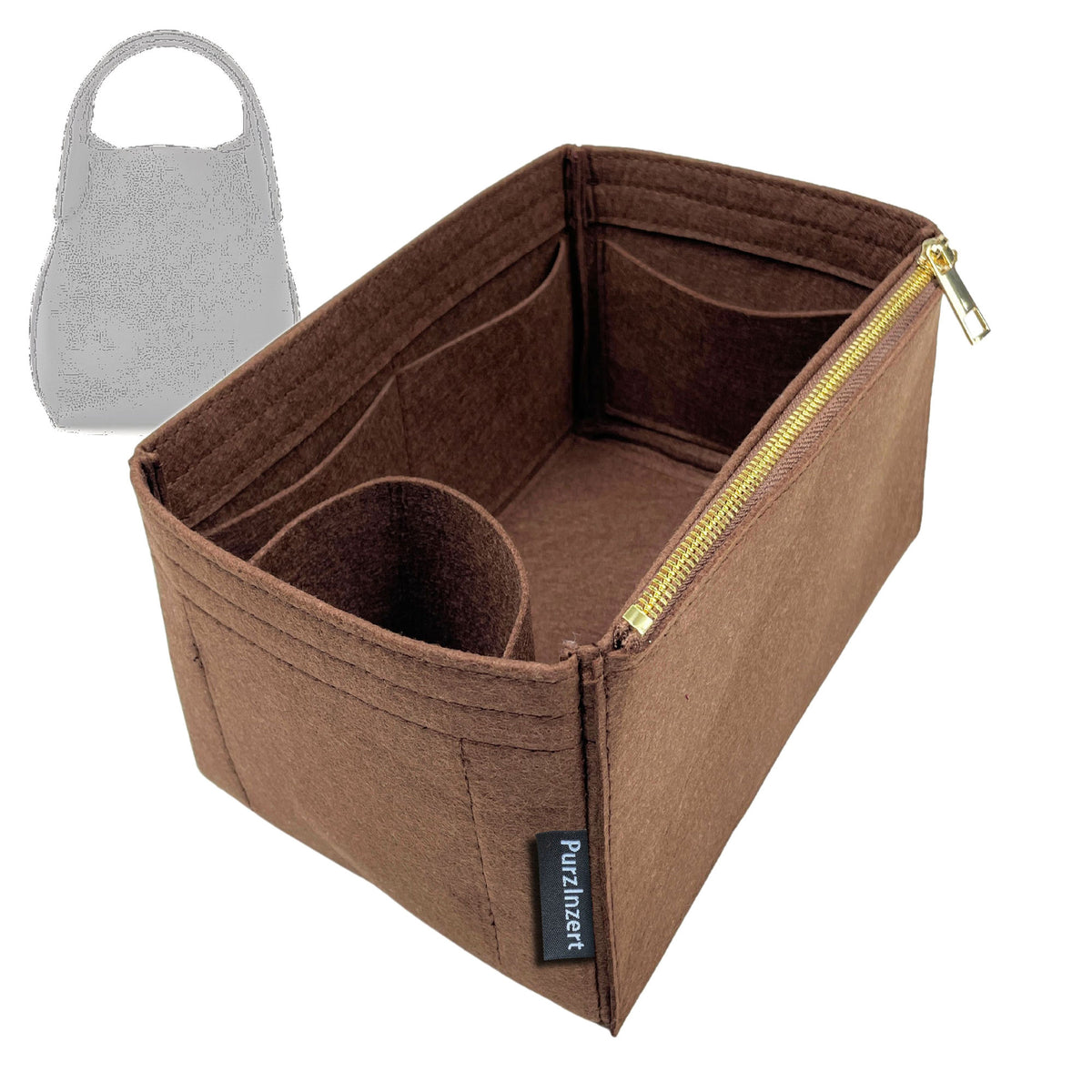 Bag Insert for (Loro Piana, Micro Bale bag) Organizer Tote Purse Organiser Liner Shaper [Premium Felt Material]