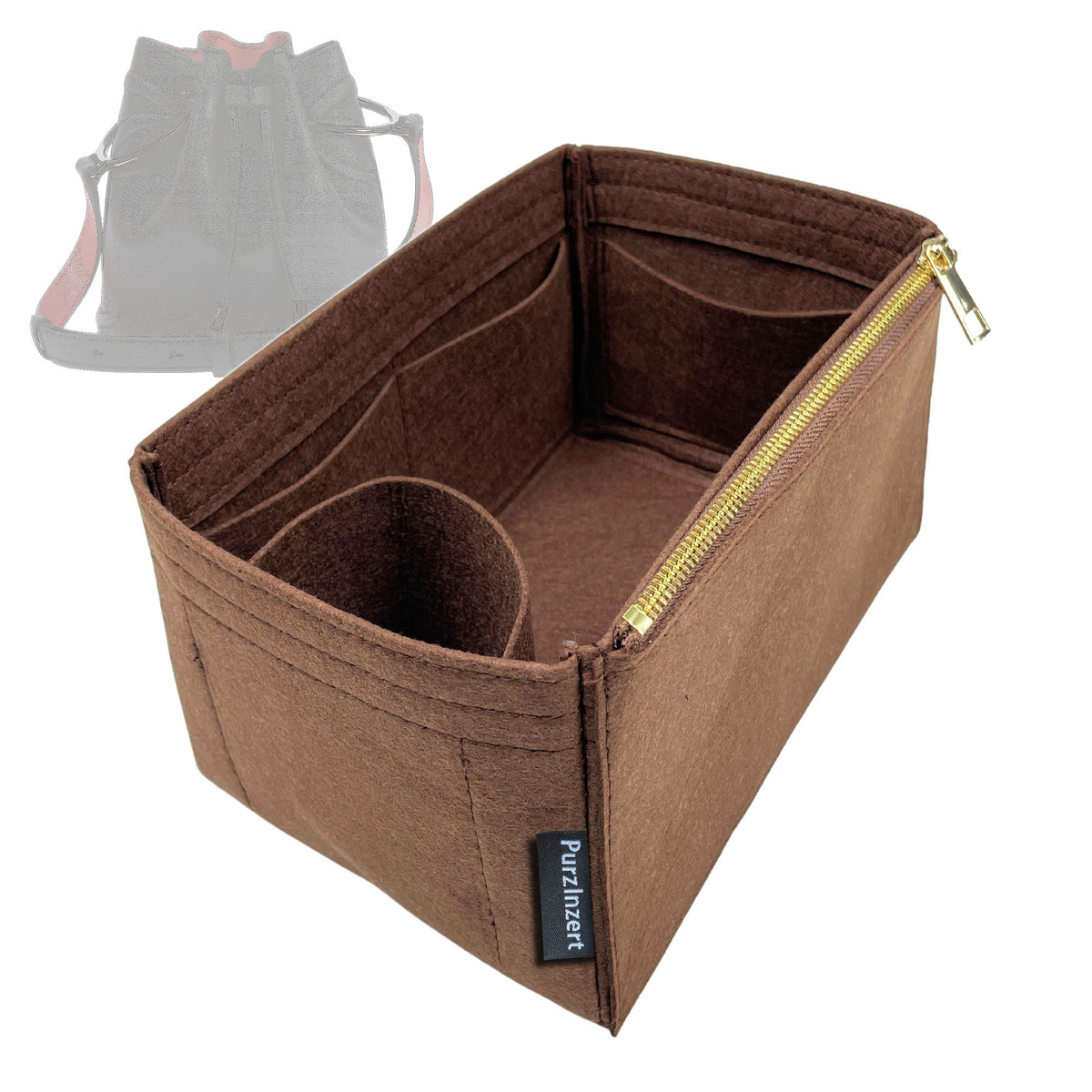 Bag Insert for (Christian Louboutin, By My Side leather bucket bag) Organizer Tote Purse Organiser Liner Shaper [Premium Felt Material]