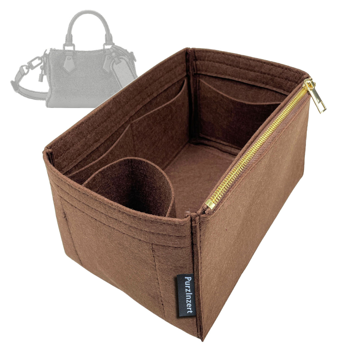Bag Insert for (LV, P9 Speedy 20) Organizer Tote Purse Organiser Liner Shaper [Premium Felt Material]