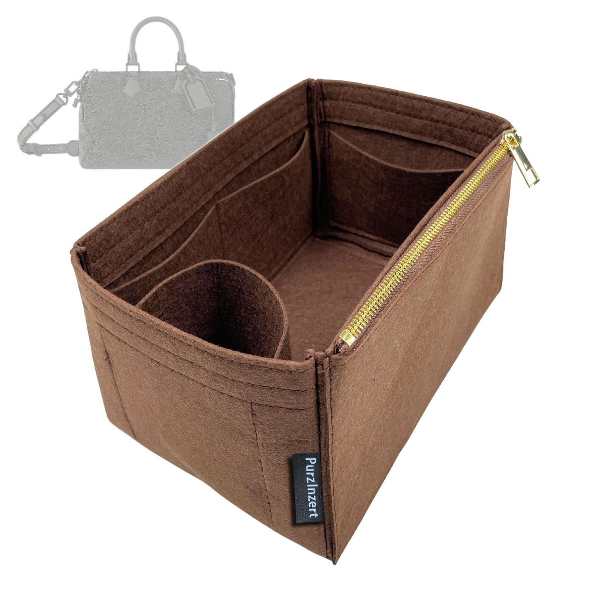 Bag Insert for (LV, P9 Speedy 30) Organizer Tote Purse Organiser Liner Shaper [Premium Felt Material]