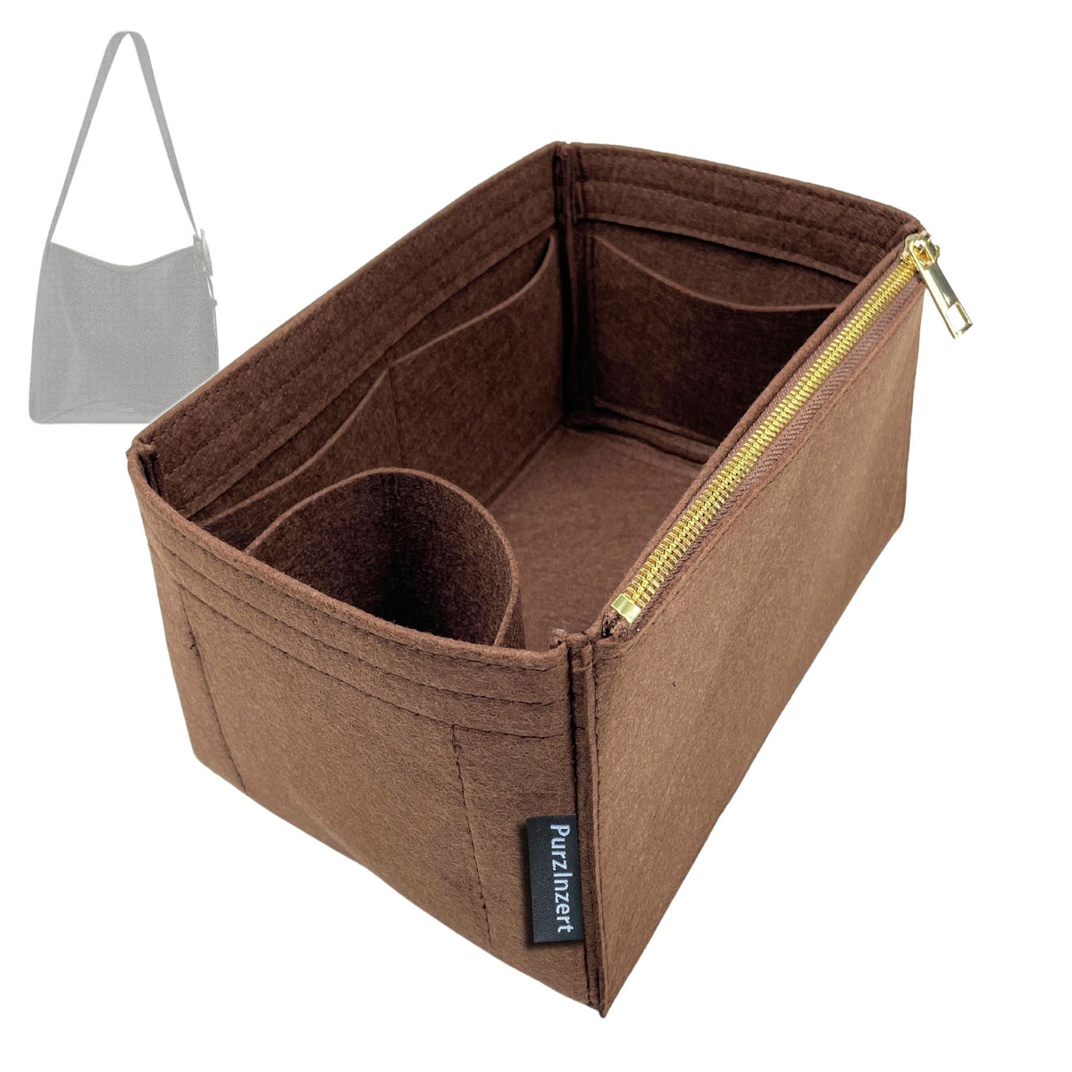 Bag Insert for (Dior, Medium Medaillon Bucket) Organizer Tote Purse Organiser Liner Shaper [Premium Felt Material]