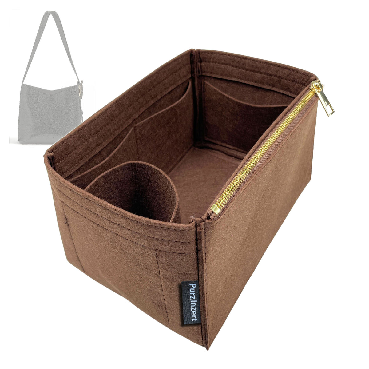 Bag Insert for (Dior, Small Medaillon Bucket) Organizer Tote Purse Organiser Liner Shaper [Premium Felt Material]