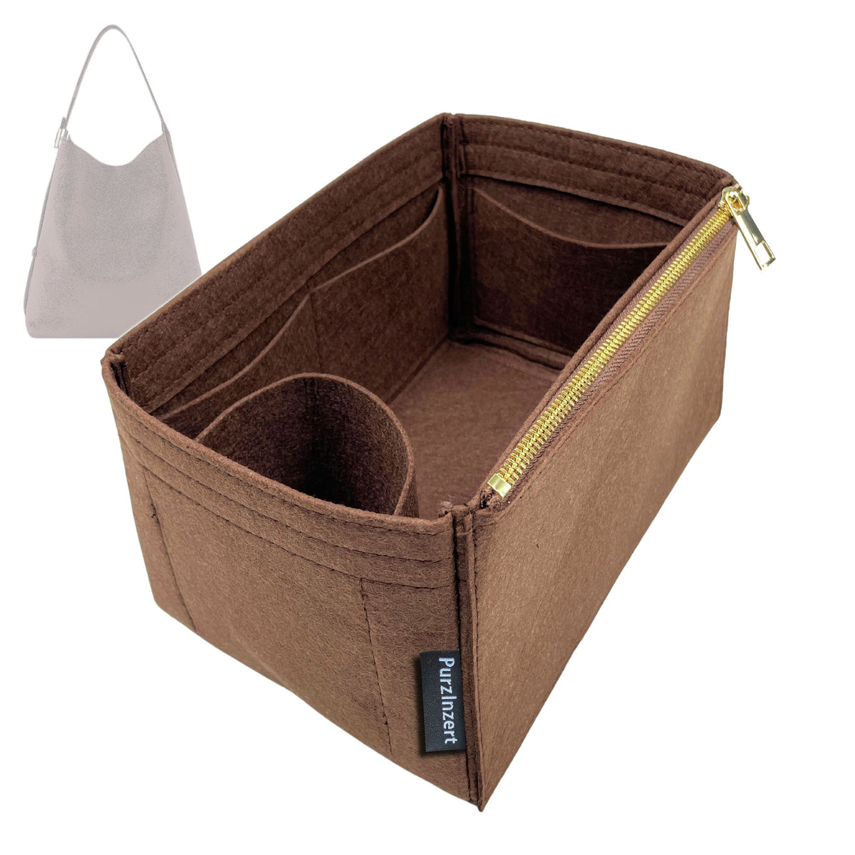 Bag Insert for (LV, Hobo MM) Organizer Tote Purse Organiser Liner Shaper [Premium Felt Material]
