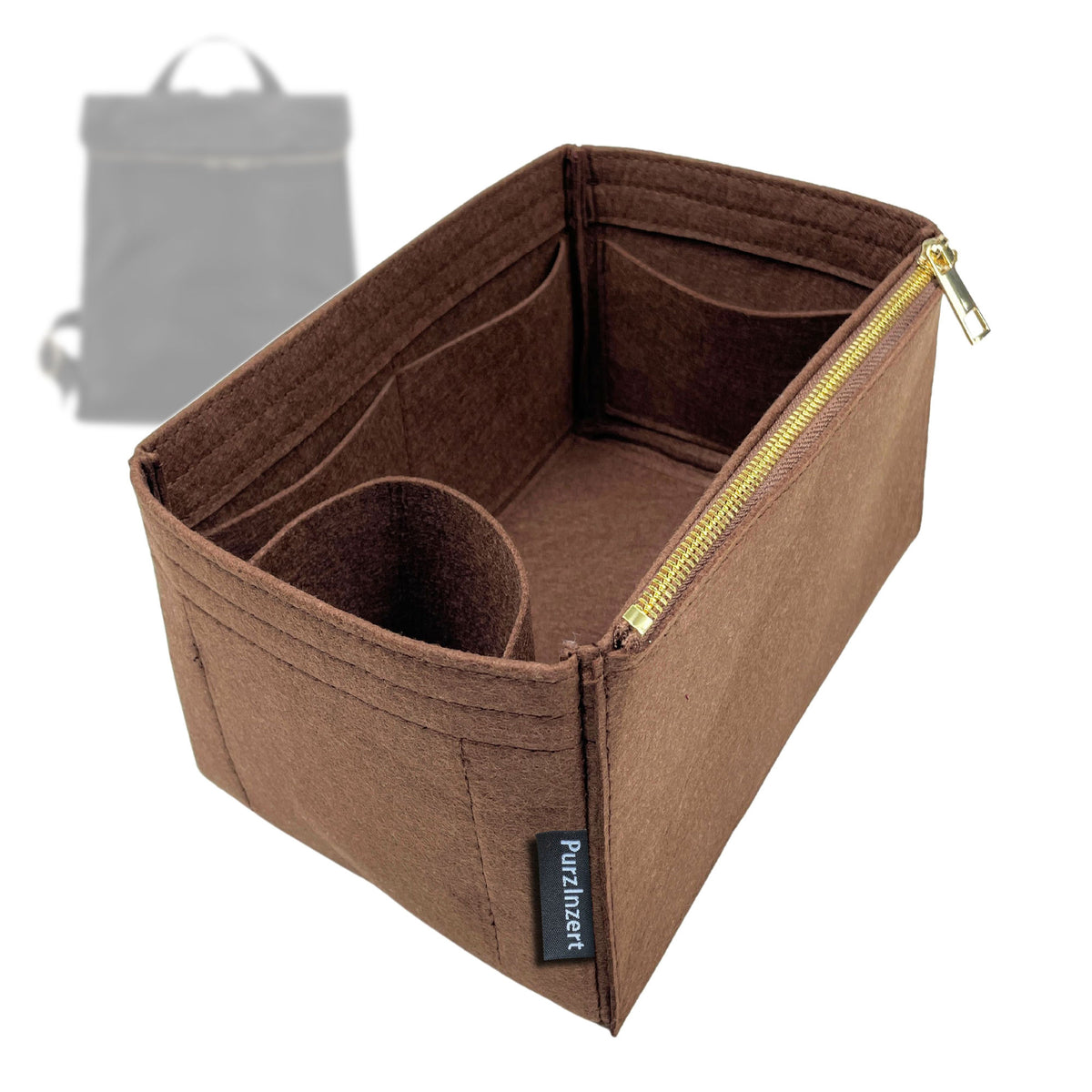 Bag Insert for (Longchamp, Le Foulonne M Backpack) Organizer Tote Purse Organiser Liner Shaper [Premium Felt Material]
