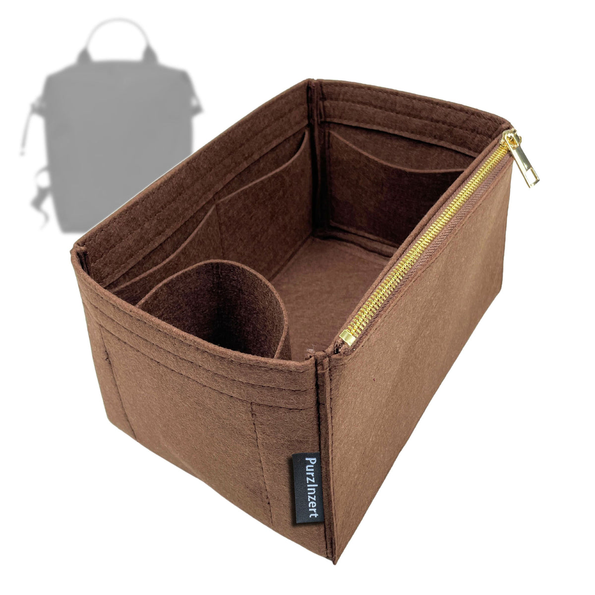 Bag Insert for (Longchamp, Le Pliage Energy L Backpack 10166HSR) Organizer Tote Purse Organiser Liner Shaper [Premium Felt Material]