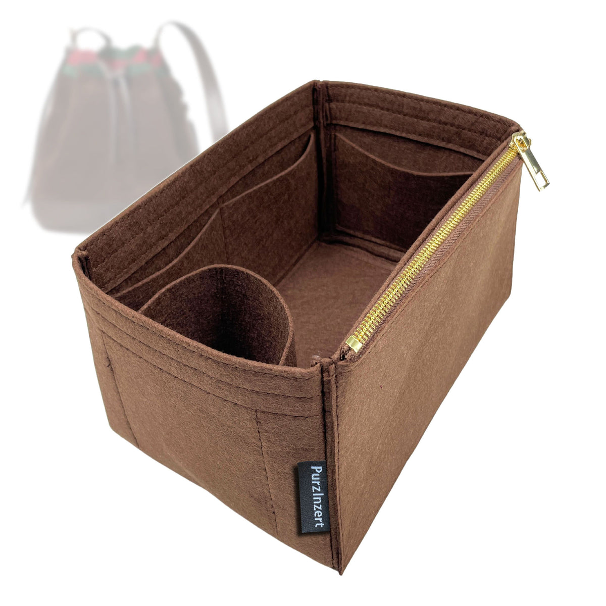 Bag Insert for (Gucci, Venice Small Bucket Bag) Organizer Tote Purse Organiser Liner Shaper [Premium Felt Material]