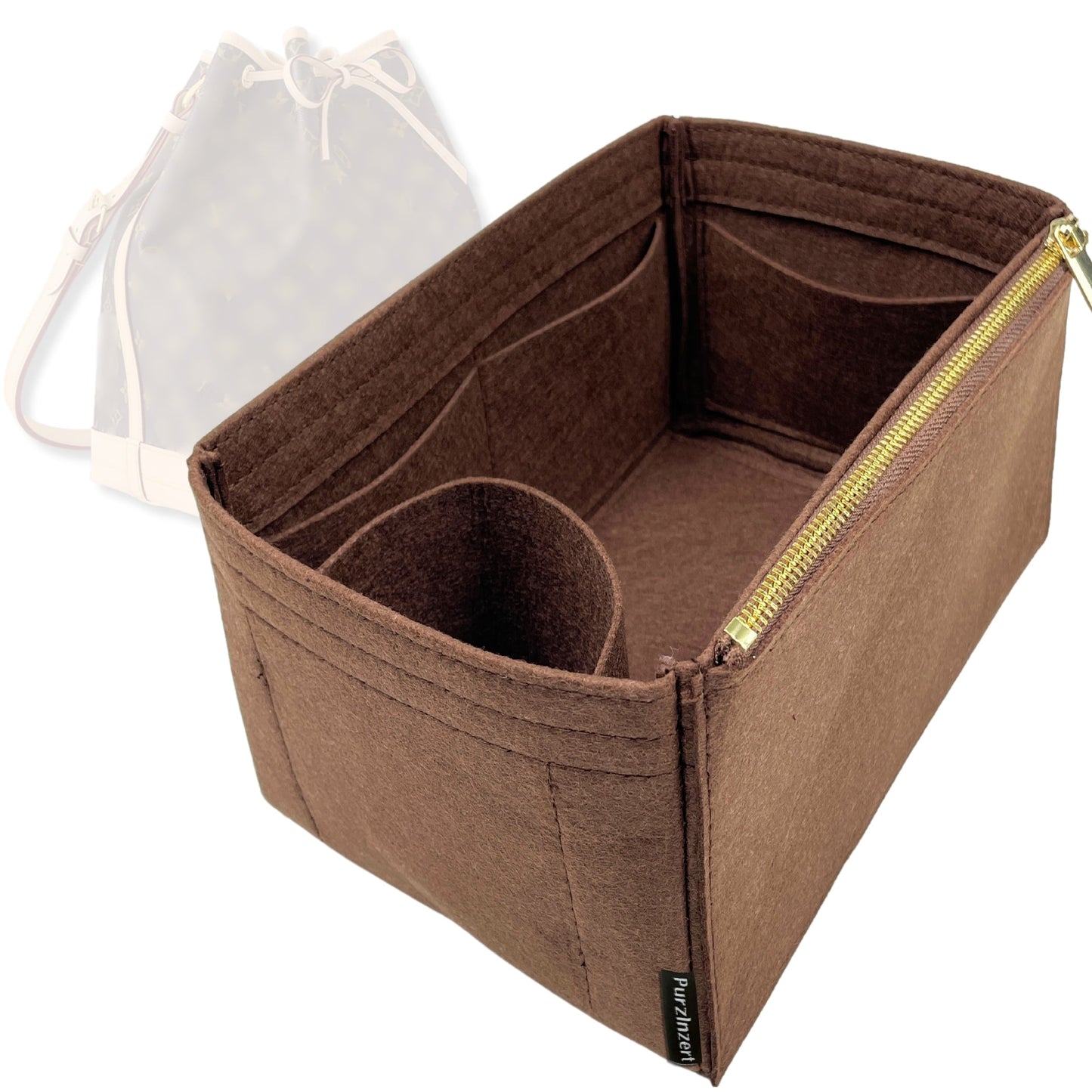 Bag Insert for (LV, Petit Noe) Organizer Tote Purse Organiser Liner Shaper [Premium Felt Material]