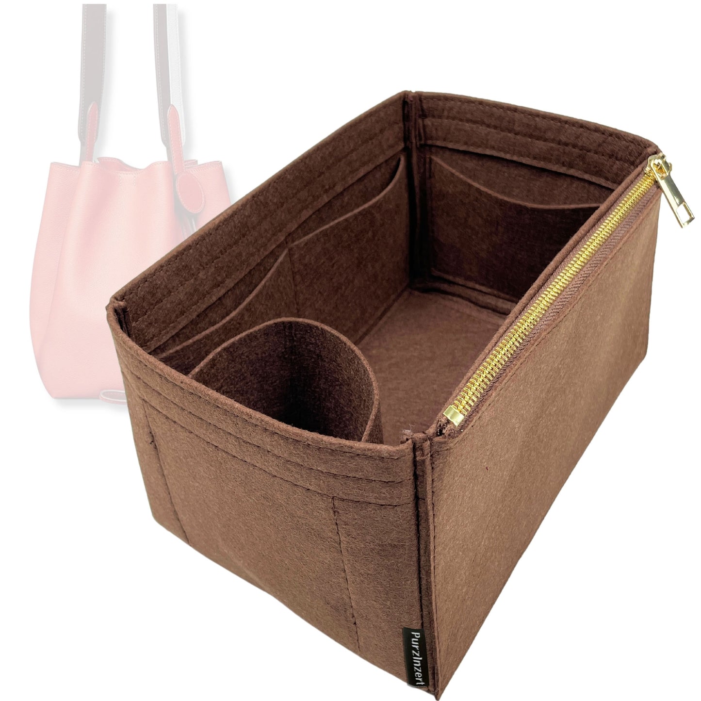 Bag Insert for (Hermes, Licol 19 bag) Organizer Tote Purse Organiser Liner Shaper [Premium Felt Material]