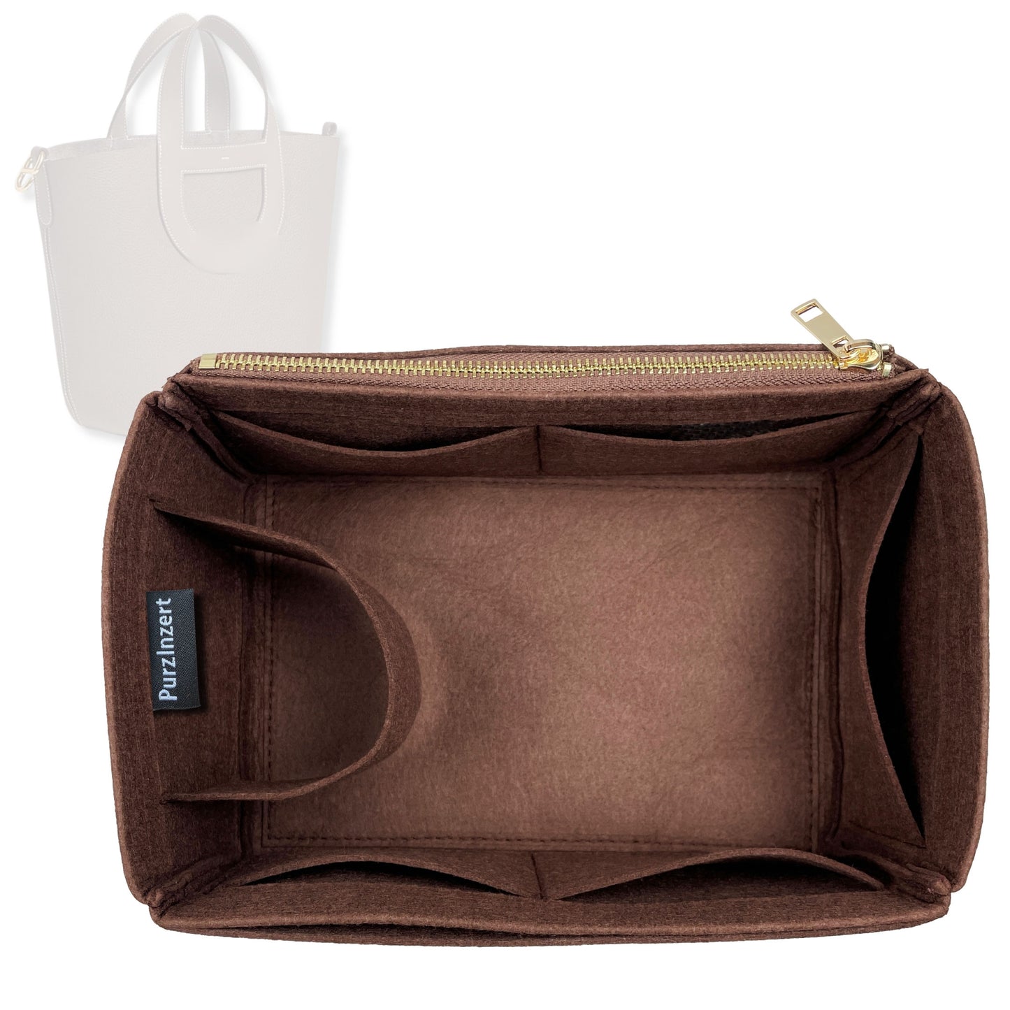 Bag Insert for (Hermes, In-the-Loop 18) Organizer Tote Purse Organiser Liner Shaper [Premium Felt Material]