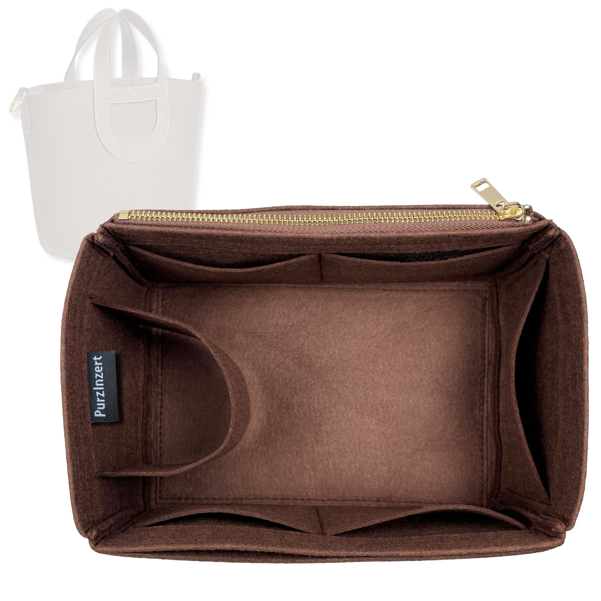 Bag Insert for (Hermes, In-the-Loop 18) Organizer Tote Purse Organiser Liner Shaper [Premium Felt Material]