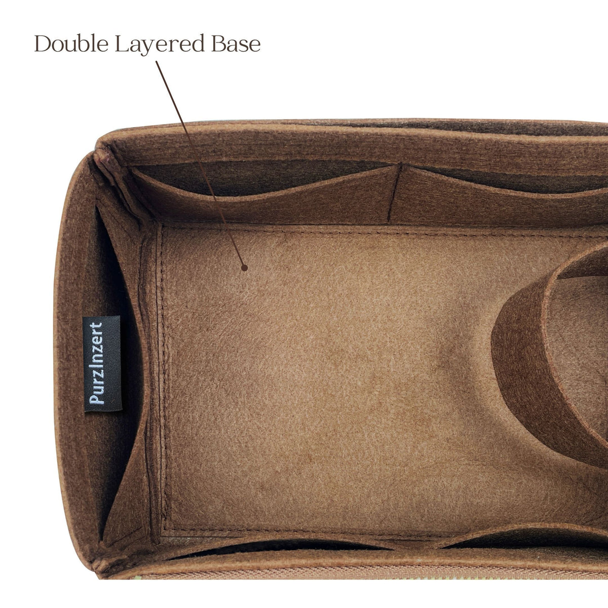 Bag Insert for (Loro Piana, Micro Bale bag) Organizer of Felt Fabric