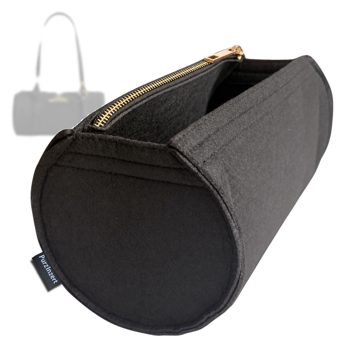 Bag Insert for (Coach, Kisslock Barrel Bag 28) Organizer Tote Purse Organiser Liner Shaper [Premium Felt Material]