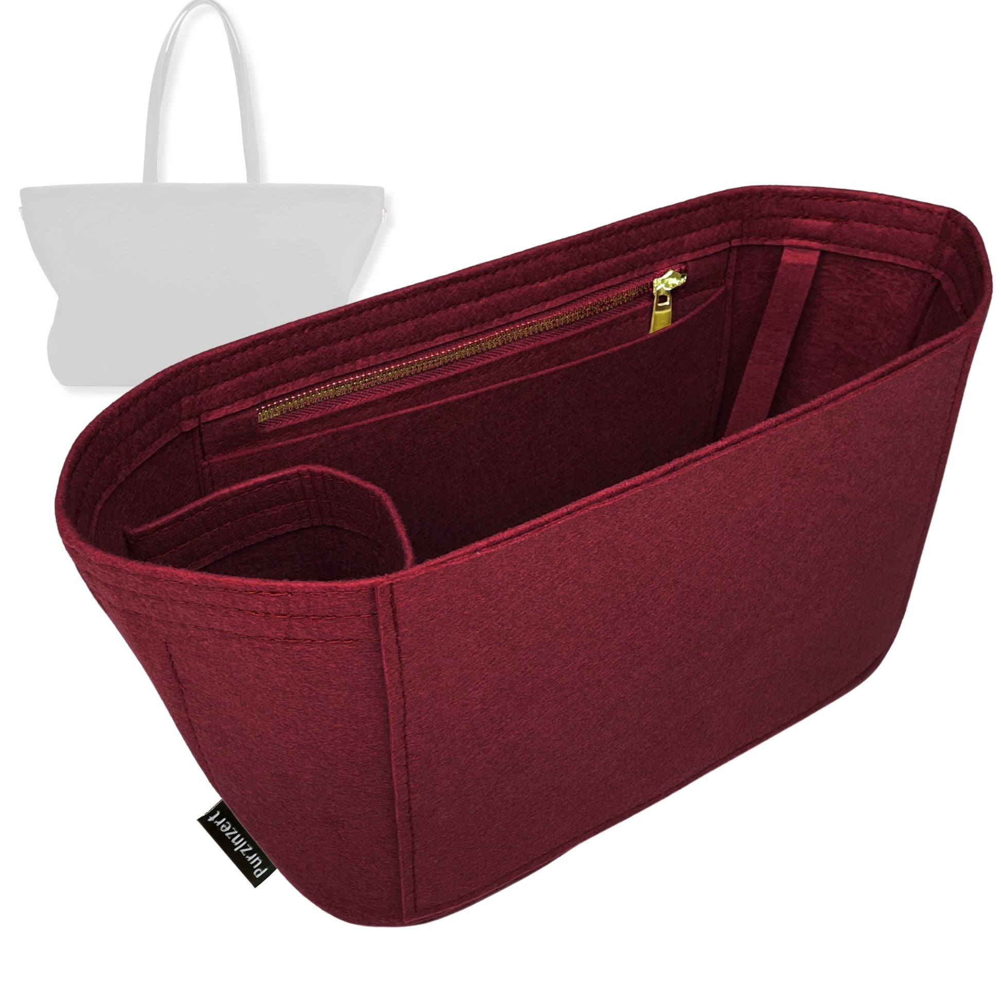 Bag Insert for (Cuyana, Small Easy Zipper Tote) Organizer Tote Purse Organiser Liner Shaper [Premium Felt Material]