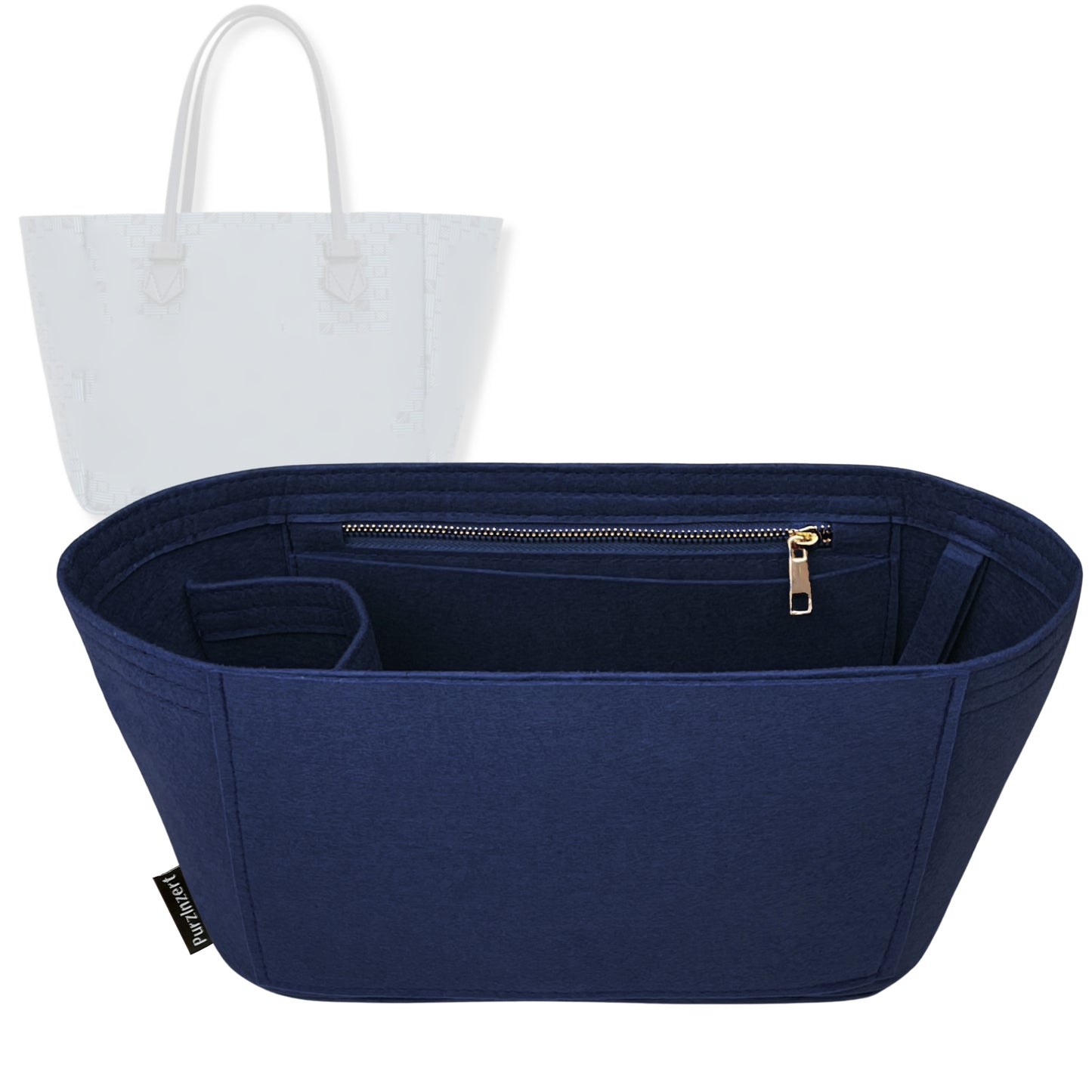 Bag Insert for (Moreau, Vincennes Medium Reversible) Organizer Tote Purse Organiser Liner Shaper [Premium Felt Material]