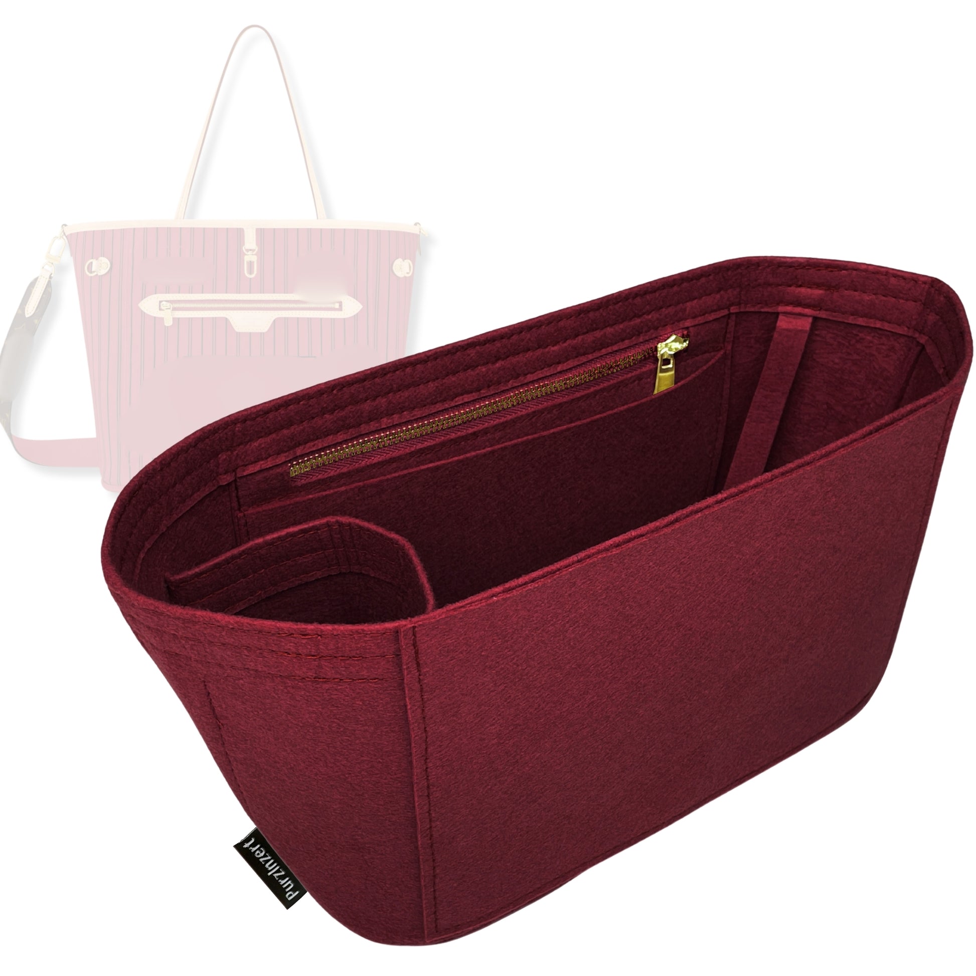 Bag Insert for (LV, Neverfull Bandouliere Inside Out GM) Organizer Tote Purse Organiser Liner Shaper [Premium Felt Material]