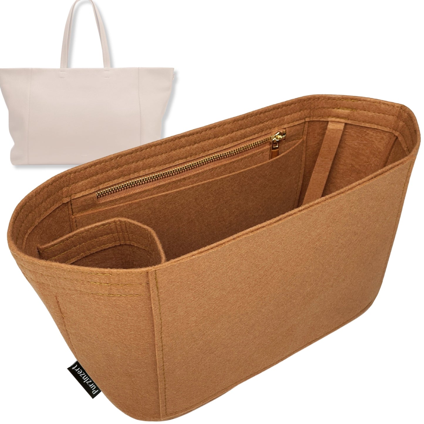 Bag Insert for (Cuyana, Easy Travel Bag) Organizer Tote Purse Organiser Liner Shaper [Premium Felt Material]
