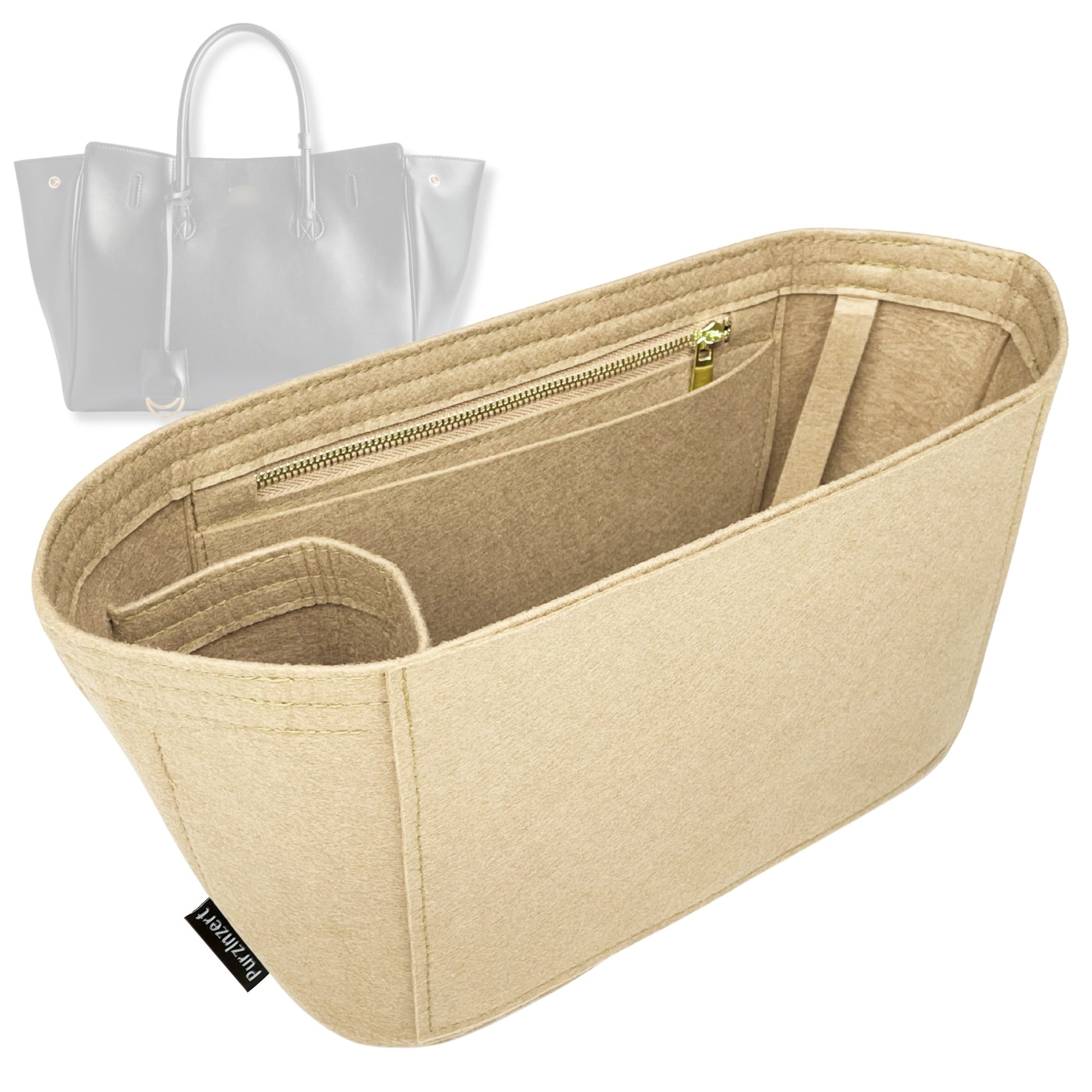 Bag Insert for (Balenciaga, Hampton Carry Mini) Organizer Tote Purse Organiser Liner Shaper [Premium Felt Material]
