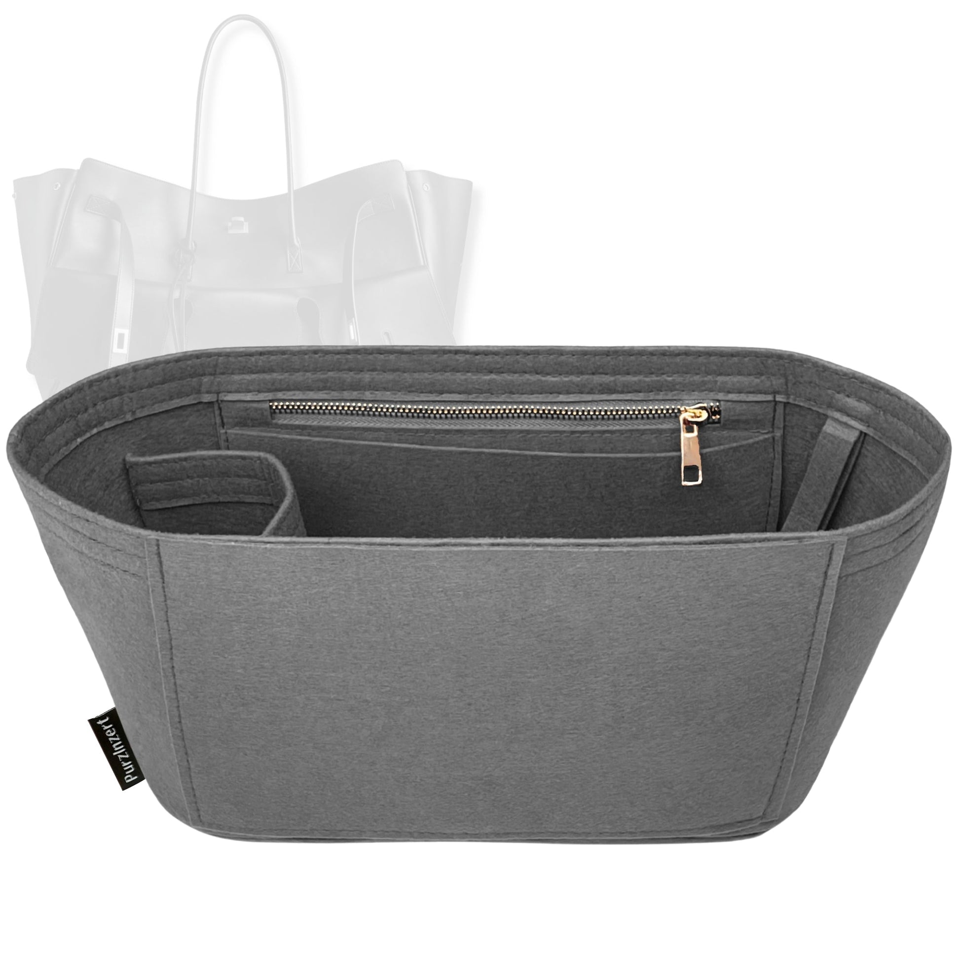 Bag Insert for (Balenciaga, Bel Air Carry All Medium) Organizer Tote Purse Organiser Liner Shaper [Premium Felt Material]