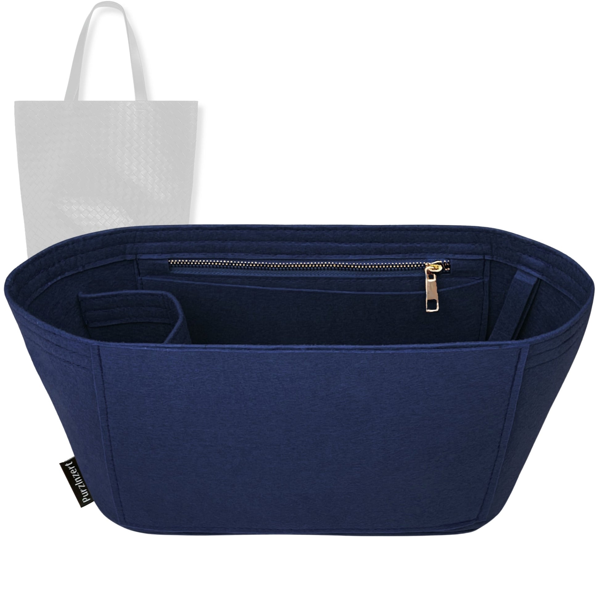 Bag Insert for (Bottega Veneta, Intrecciato North-South Tote Small) Organizer Tote Purse Organiser Liner Shaper [Premium Felt Material]