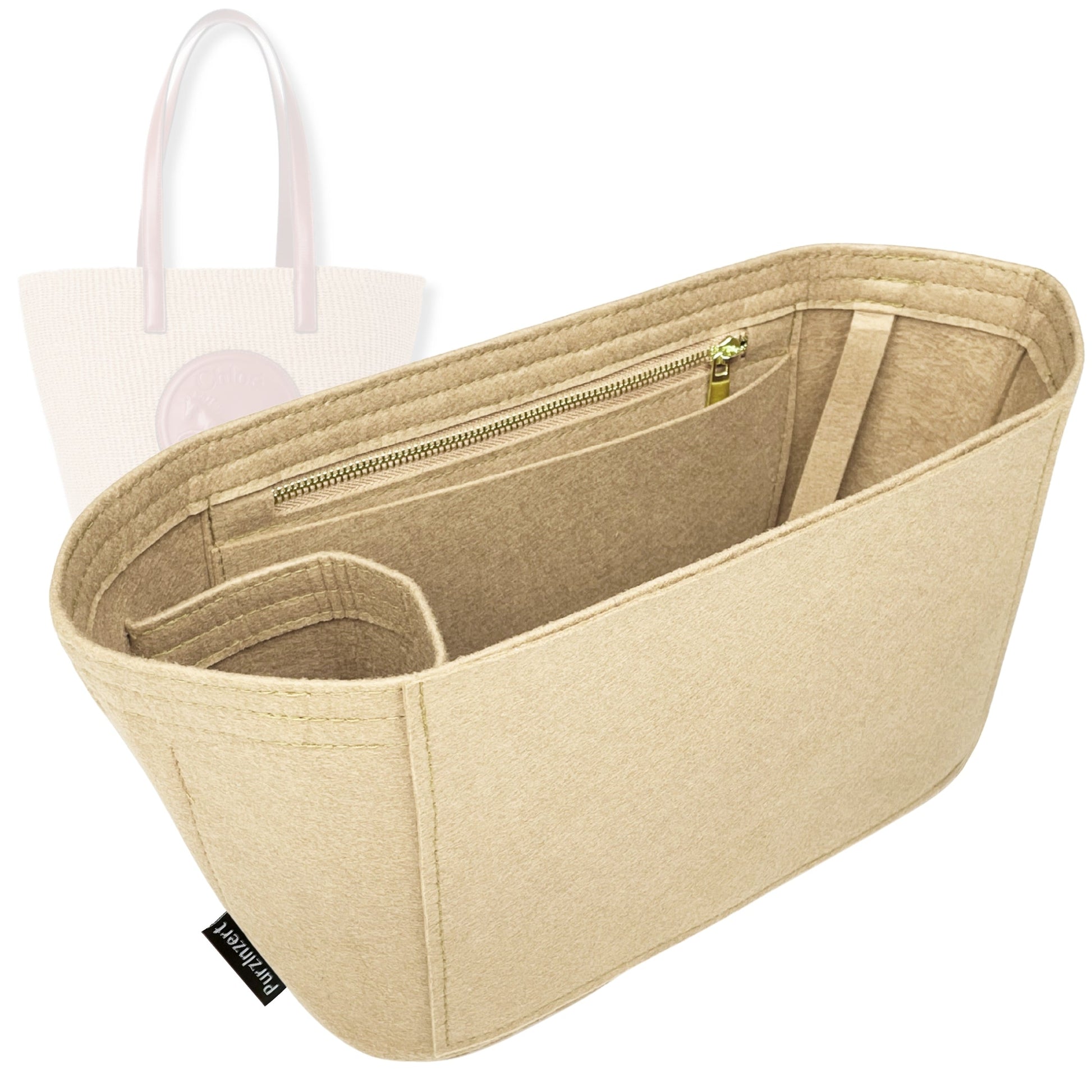 Bag Insert for (Chloe, Large Horse Medal Basket) Organizer Tote Purse Organiser Liner Shaper [Premium Felt Material]