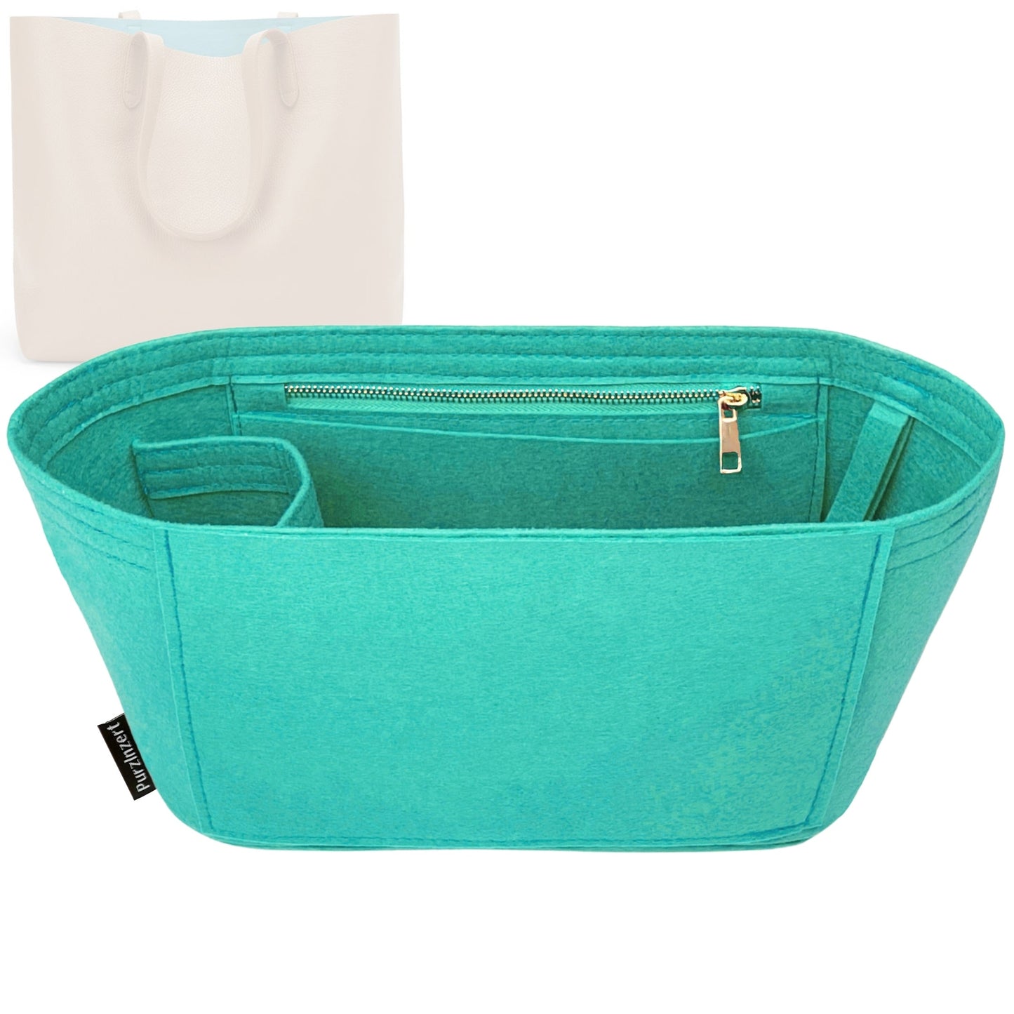 Bag Insert for (Cuyana, Classic Structured Leather Tote) Organizer Tote Purse Organiser Liner Shaper [Premium Felt Material]