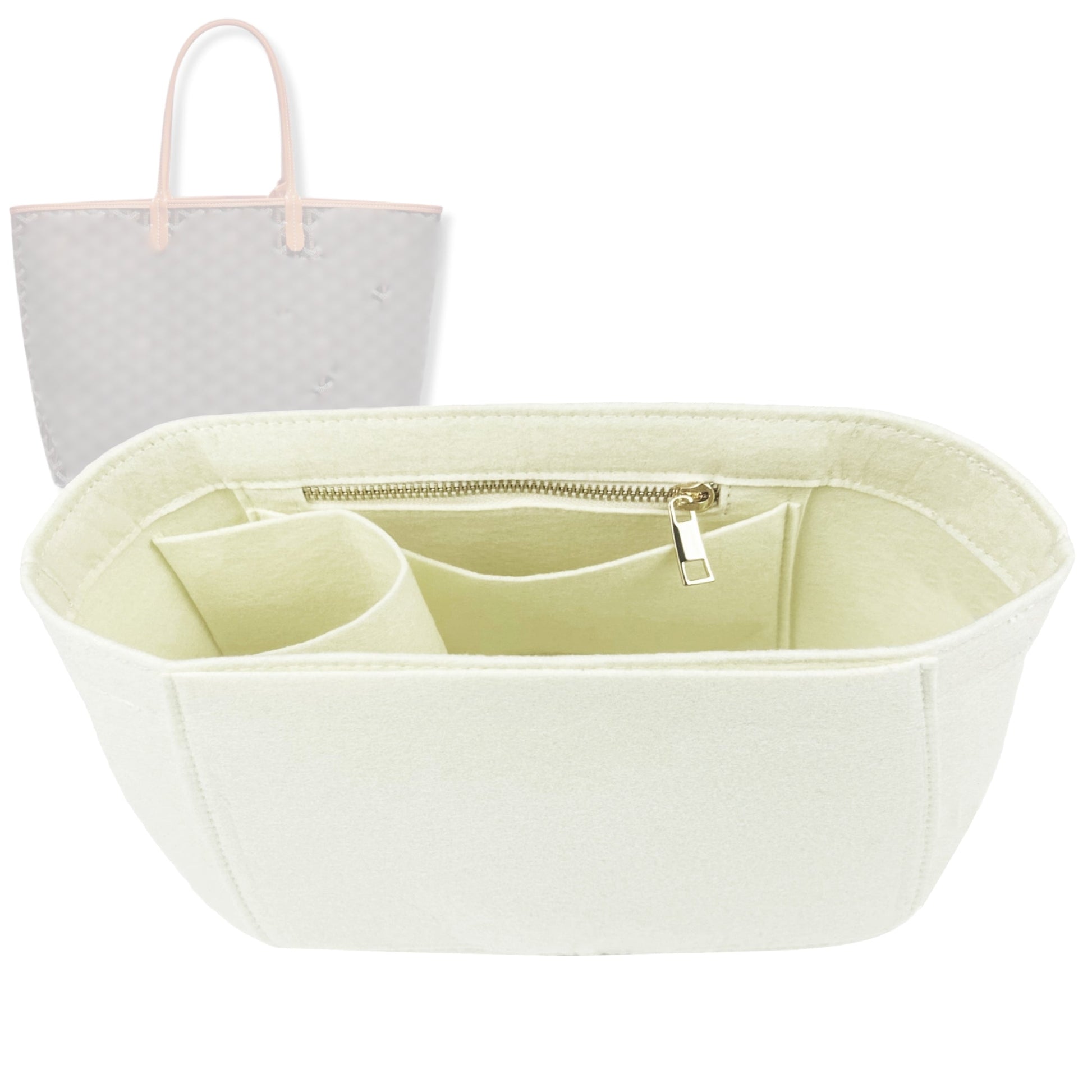 Bag Insert for (Goyard, St Saint Louis GM (Large)) Organizer Tote Purse Organiser Liner Shaper [Premium Felt Material]