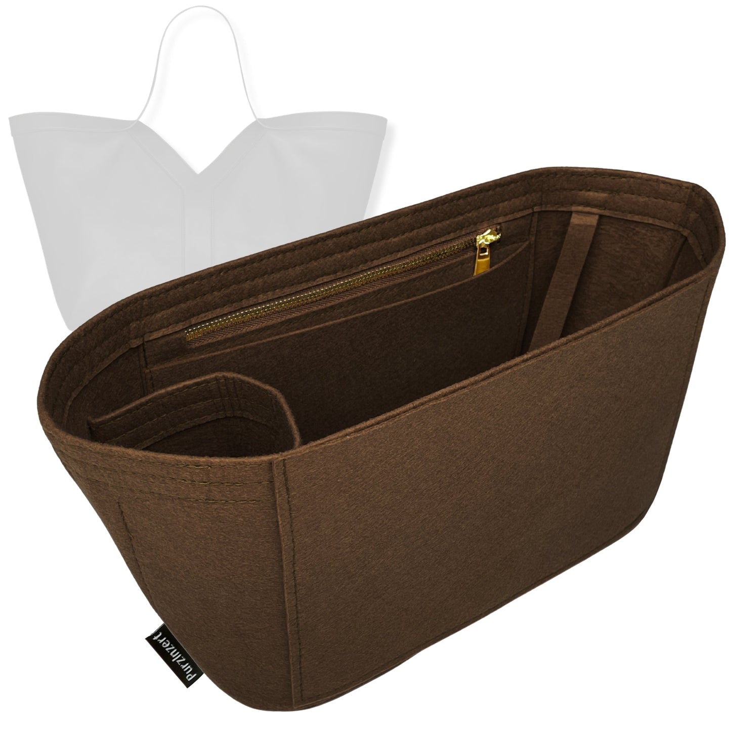 Bag Insert for (Saint Laurent (YSL), Y Tote 37cm) Organizer Tote Purse Organiser Liner Shaper [Premium Felt Material]