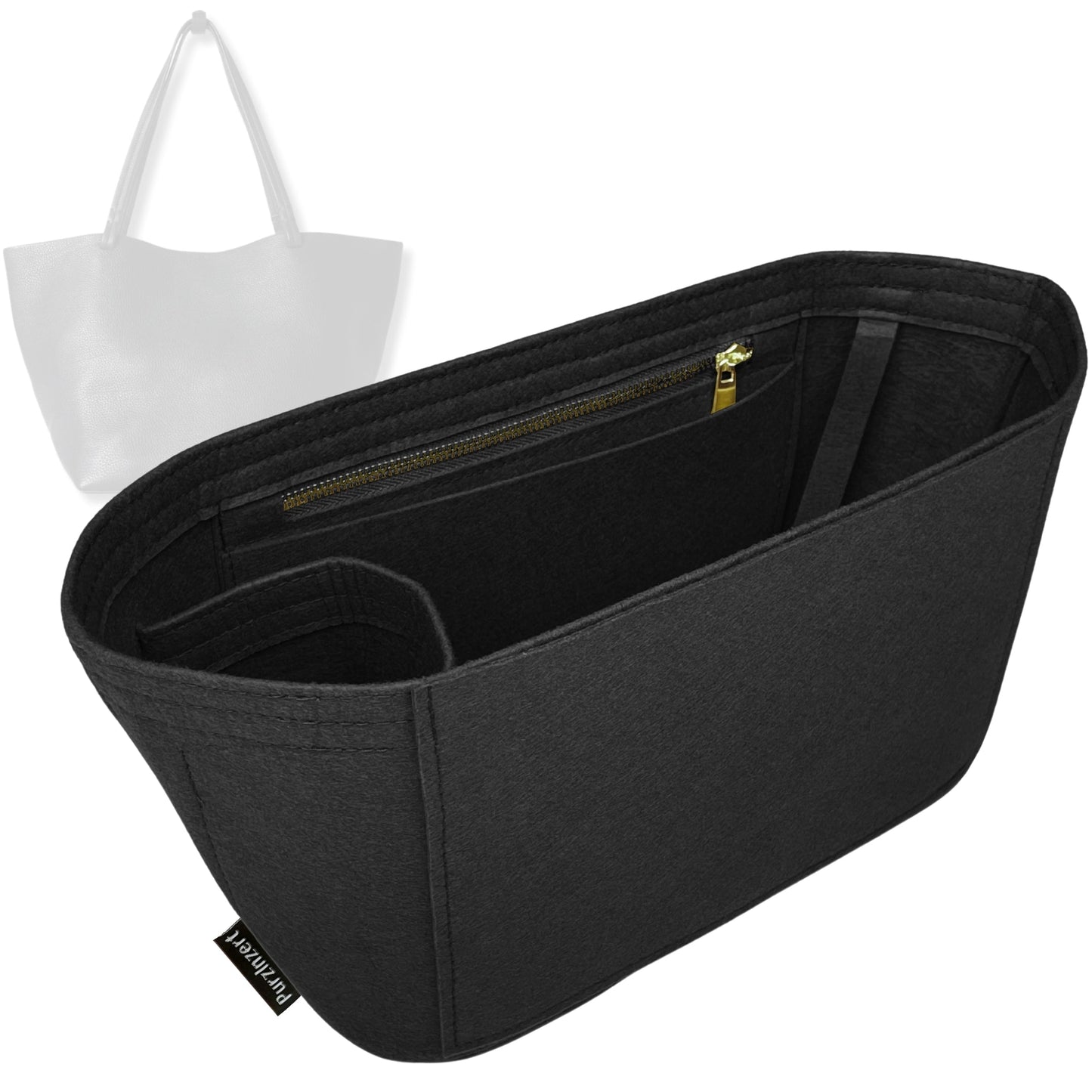 Bag Insert for (The Row, Park Tote Three Bag) Organizer Tote Purse Organiser Liner Shaper [Premium Felt Material]
