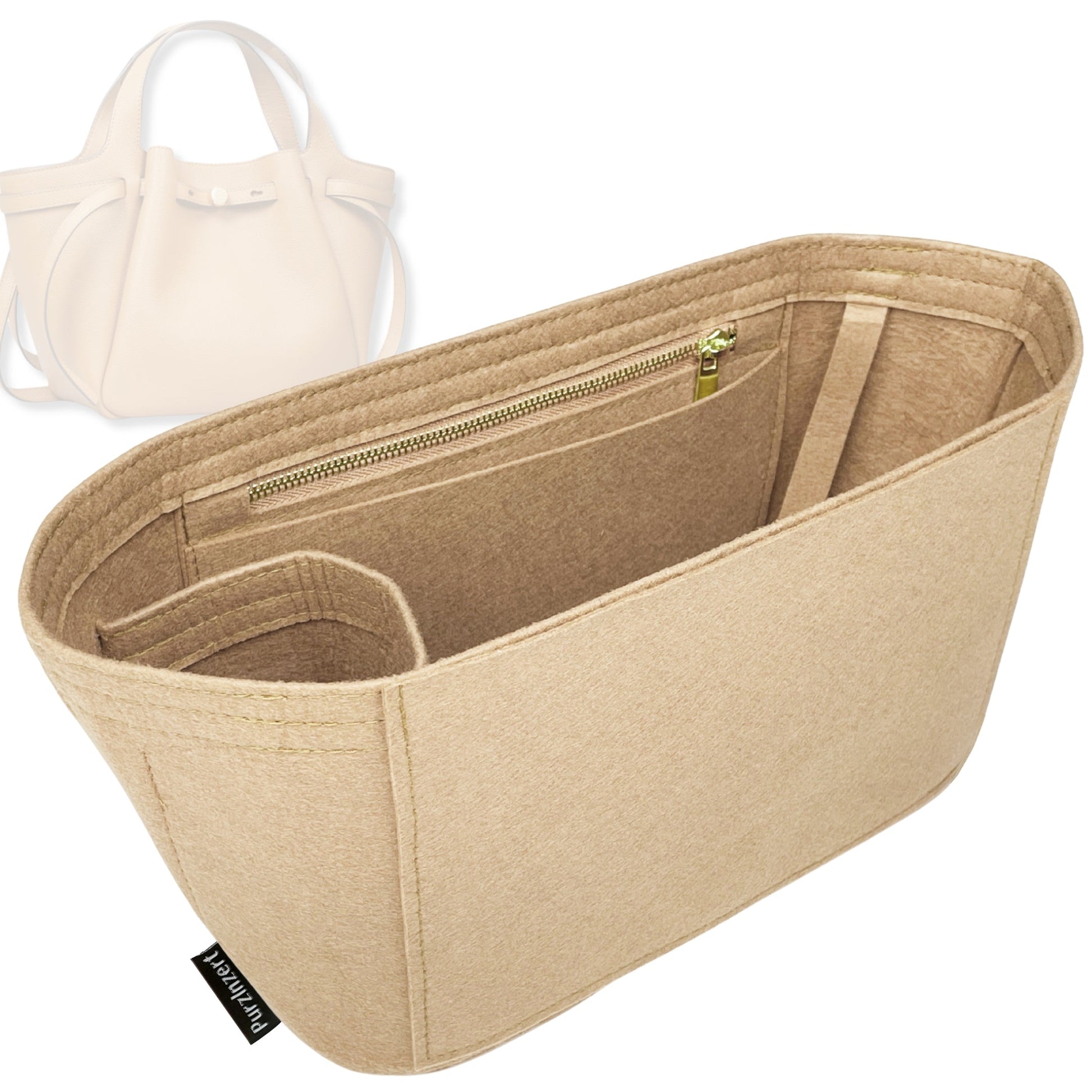 Bag Insert for (Tory Burch, Small Romy Tote) Organizer Tote Purse Organiser Liner Shaper [Premium Felt Material]