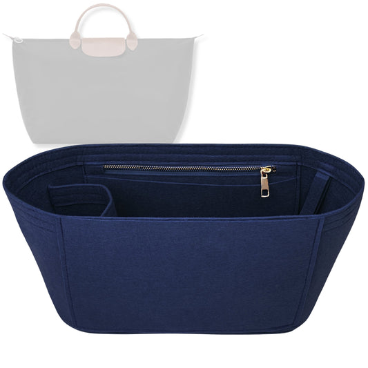 Bag Insert for (Longchamp, Le Pliage Green L Travel Bag) Organizer Tote Purse Organiser Liner Shaper [Premium Felt Material]