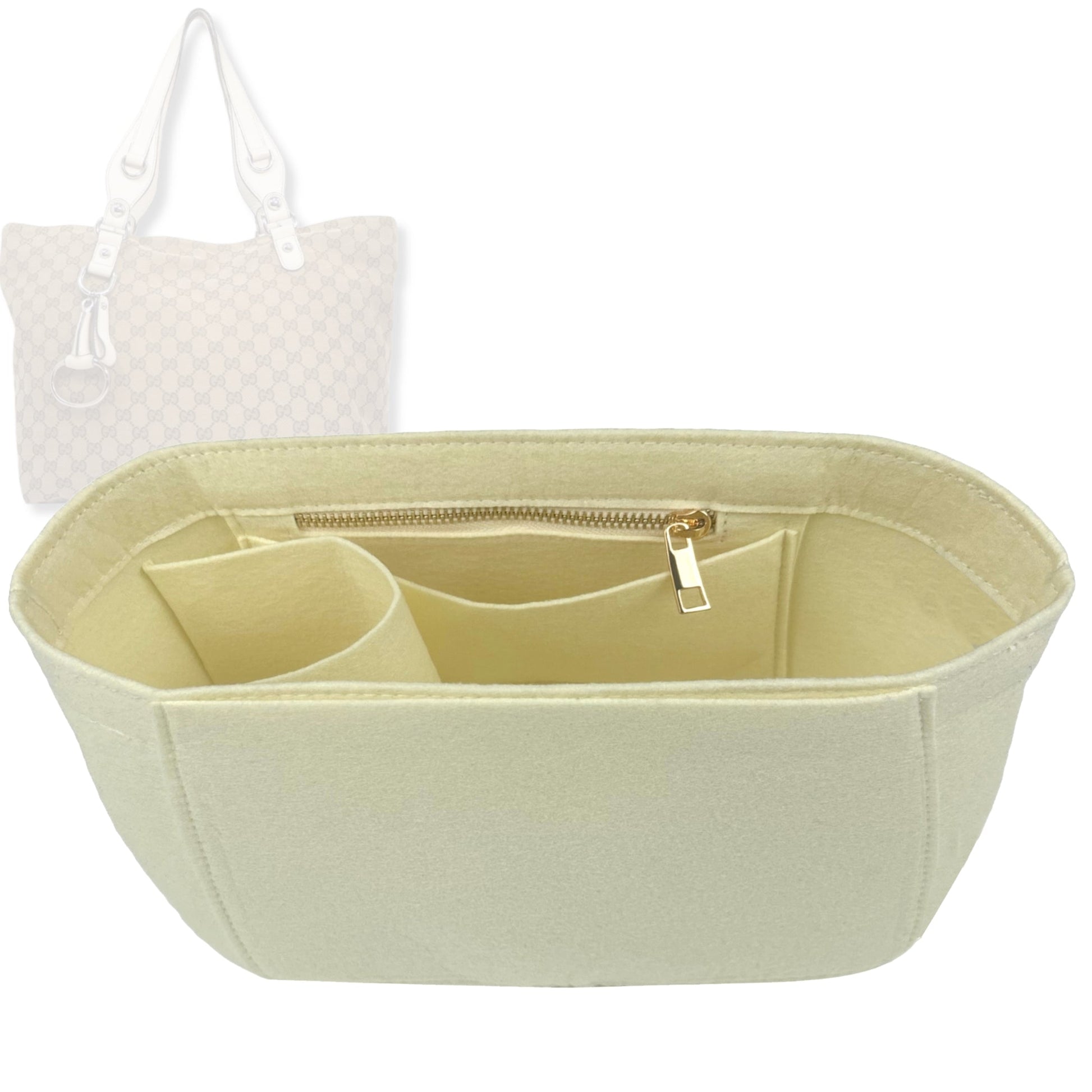 Bag Insert for (Gucci, ICON BIT GG MEDIUM TOTE) Organizer Tote Purse Organiser Liner Shaper [Premium Felt Material]