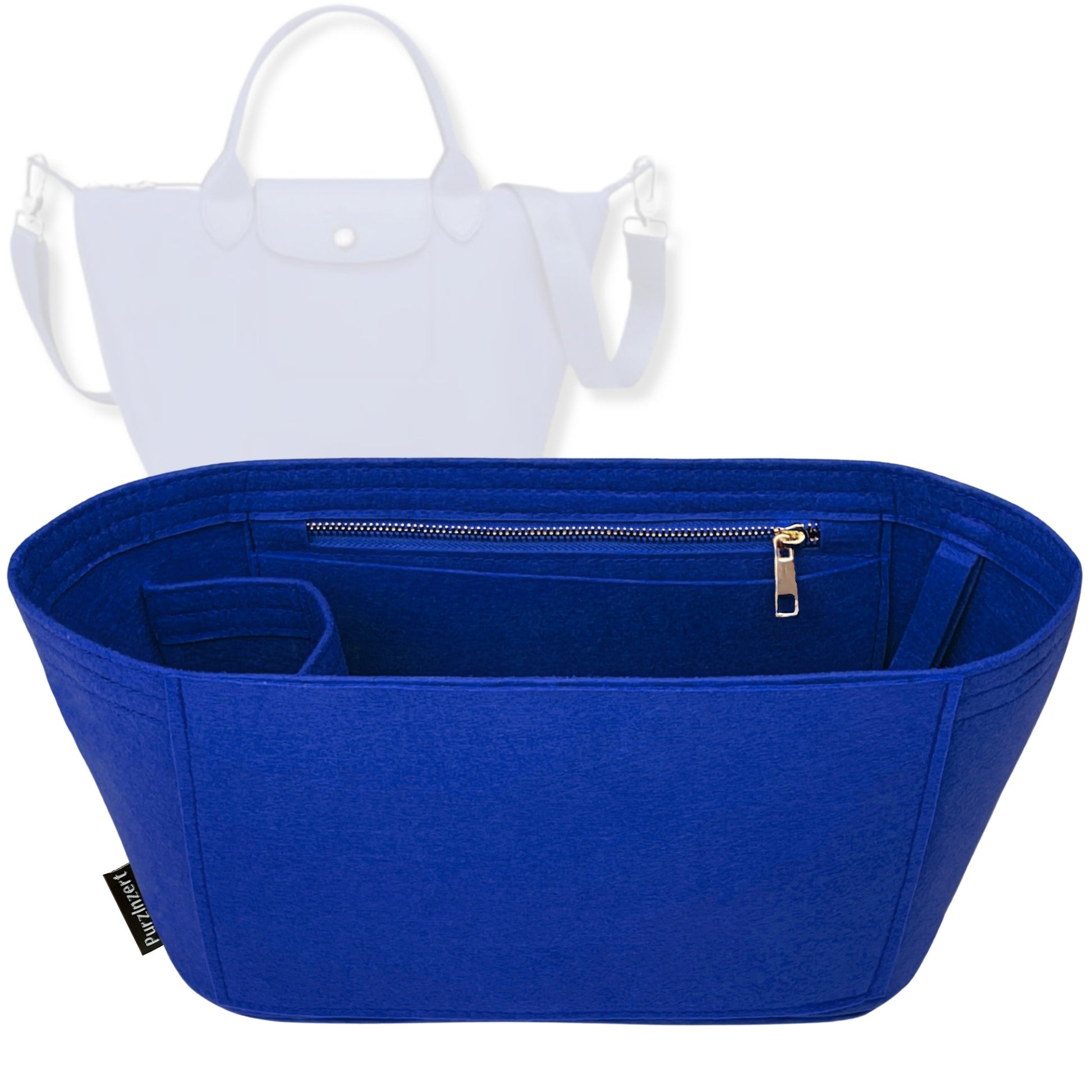Bag Insert for (Longchamp, Le Pliage Néo Top Handle Large) Organizer Tote Purse Organiser Liner Shaper [Premium Felt Material]