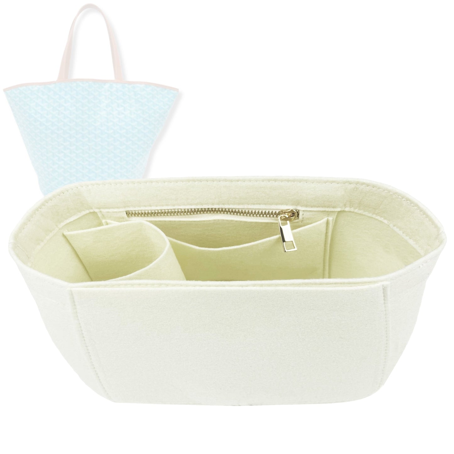 Bag Insert for (Goyard, Belharra Bag) Organizer Tote Purse Organiser Liner Shaper [Premium Felt Material]