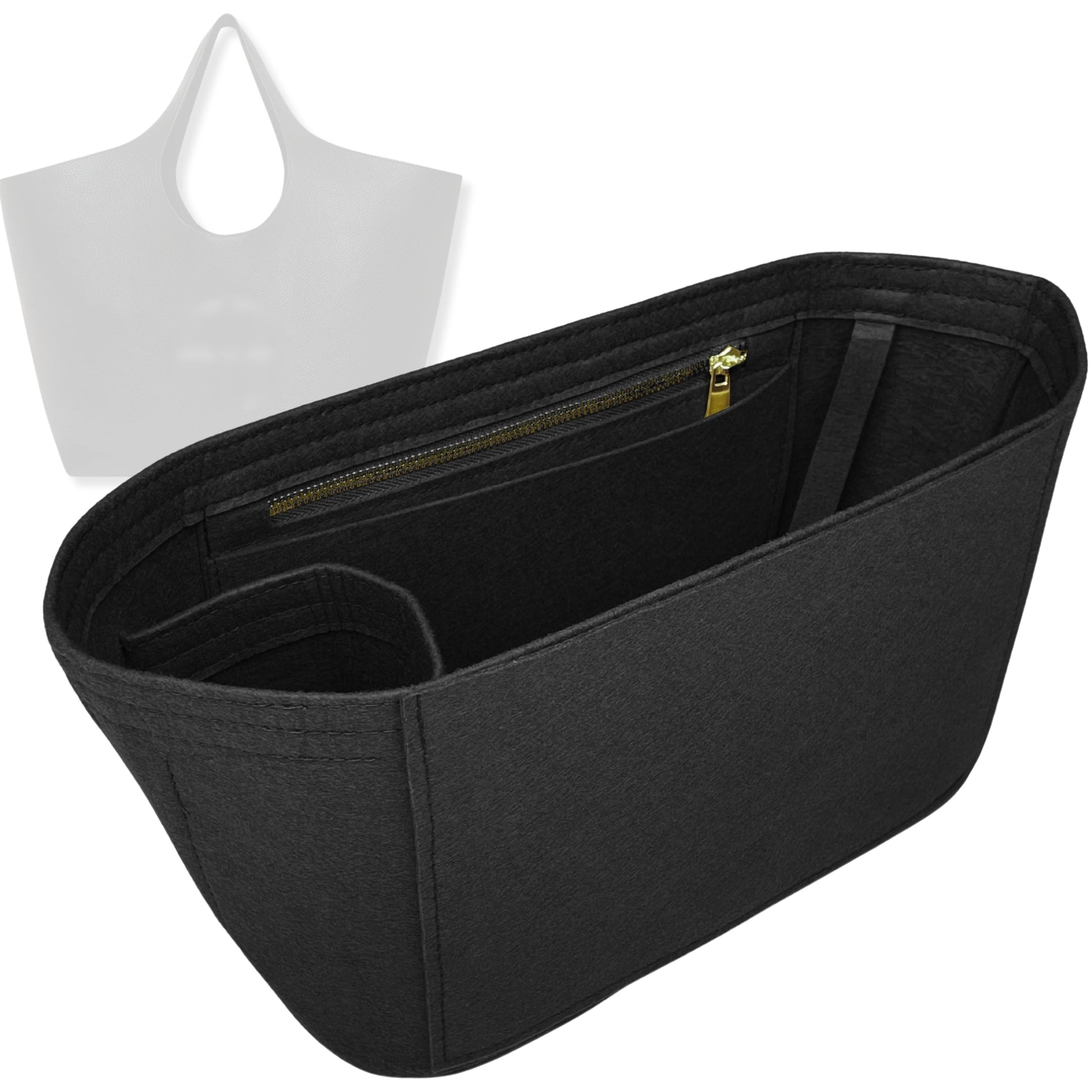 Bag Insert for (Anine Bing, Lili Tote) Organizer Tote Purse Organiser Liner Shaper [Premium Felt Material]